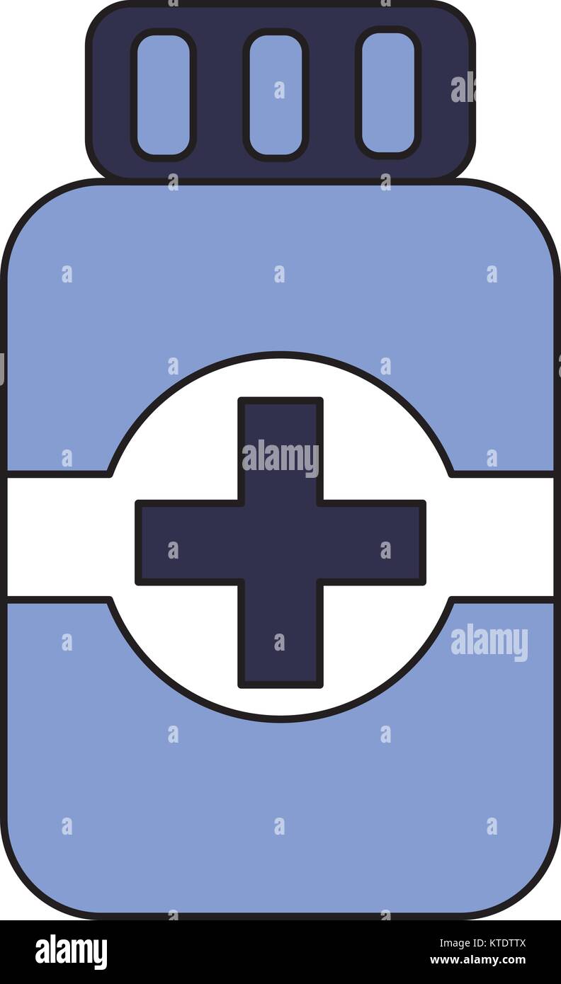 medical bottle medicine pharmacy symbol vector illustration Stock ...