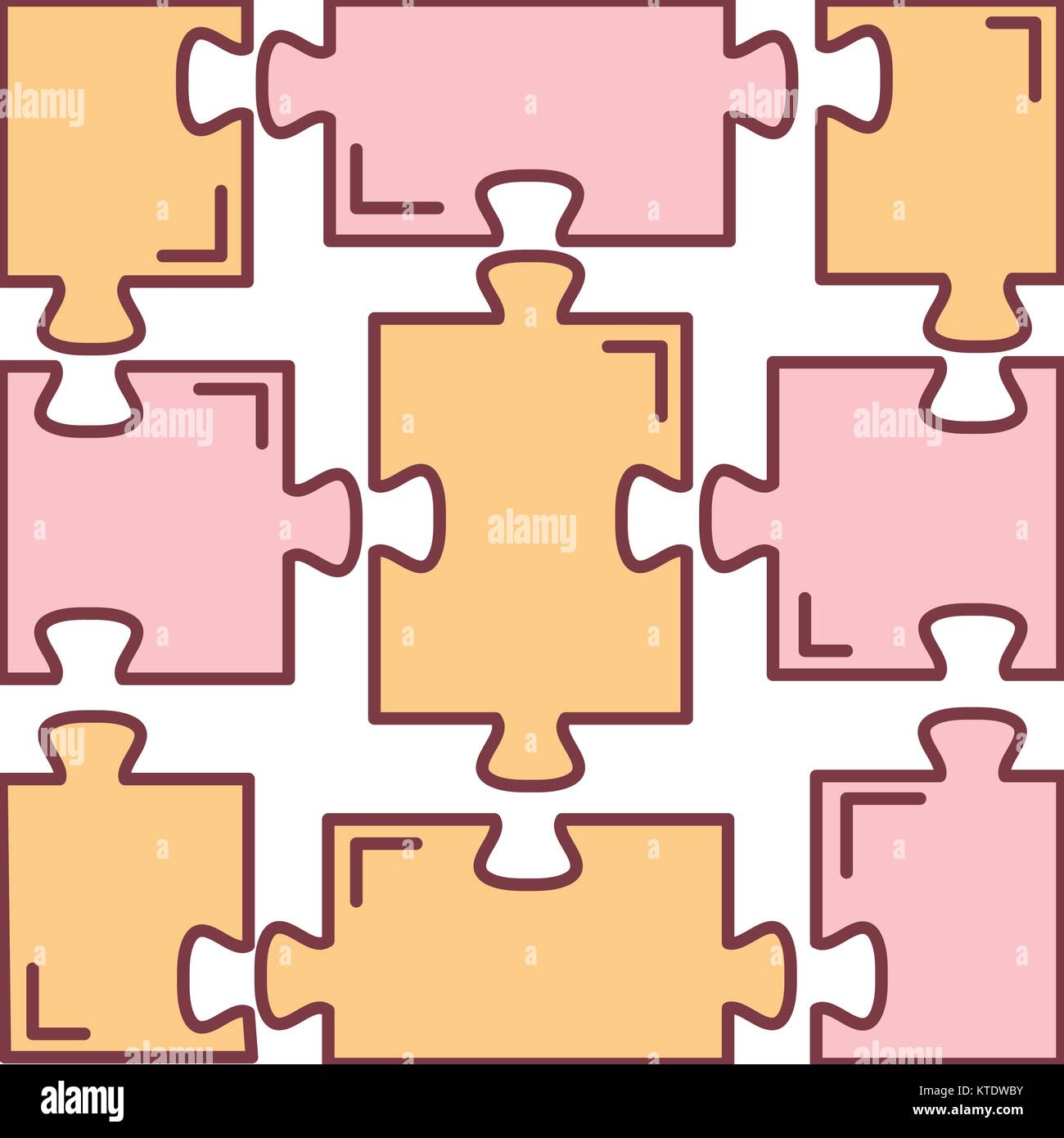 puzzle pieces pattern background vector illustration design Stock ...