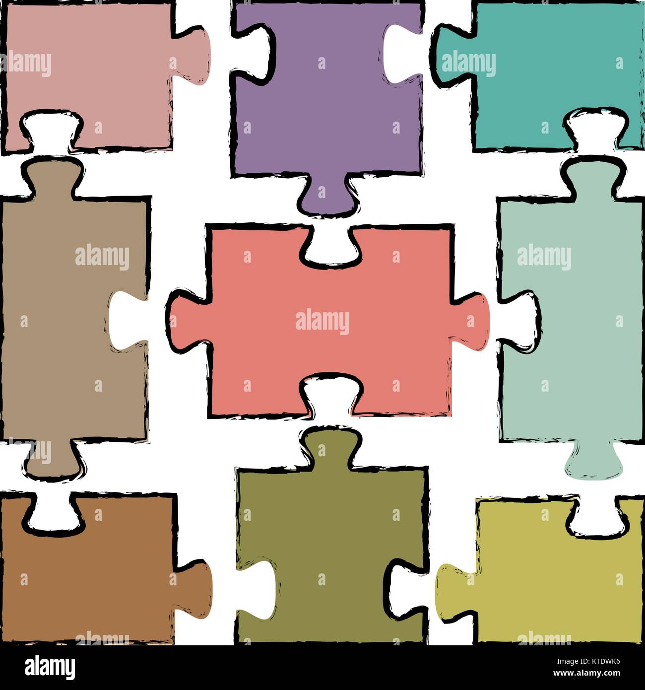 puzzle pieces pattern background vector illustration design Stock ...