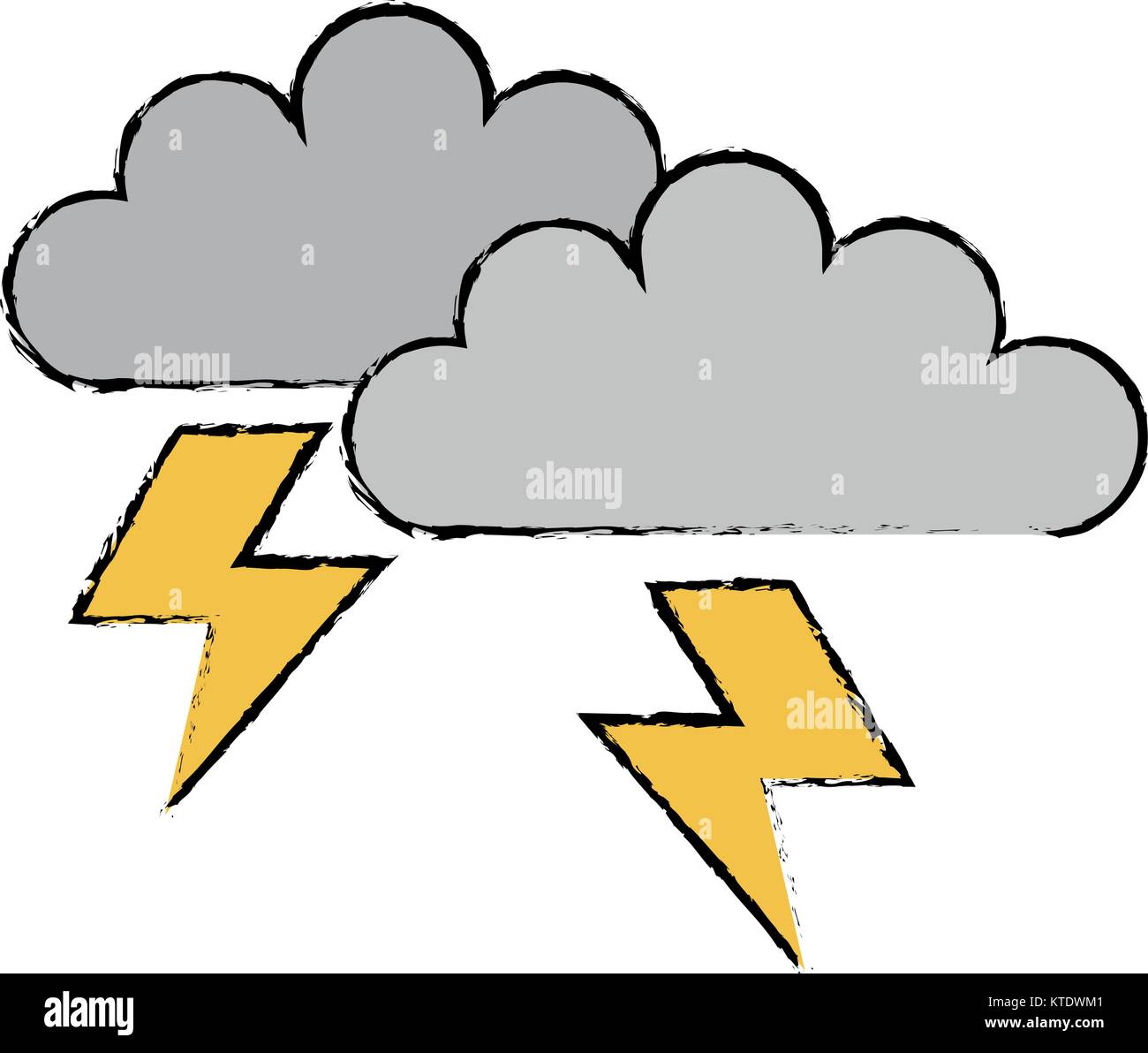 clouds storm electric icon vector illustration design Stock Vector ...