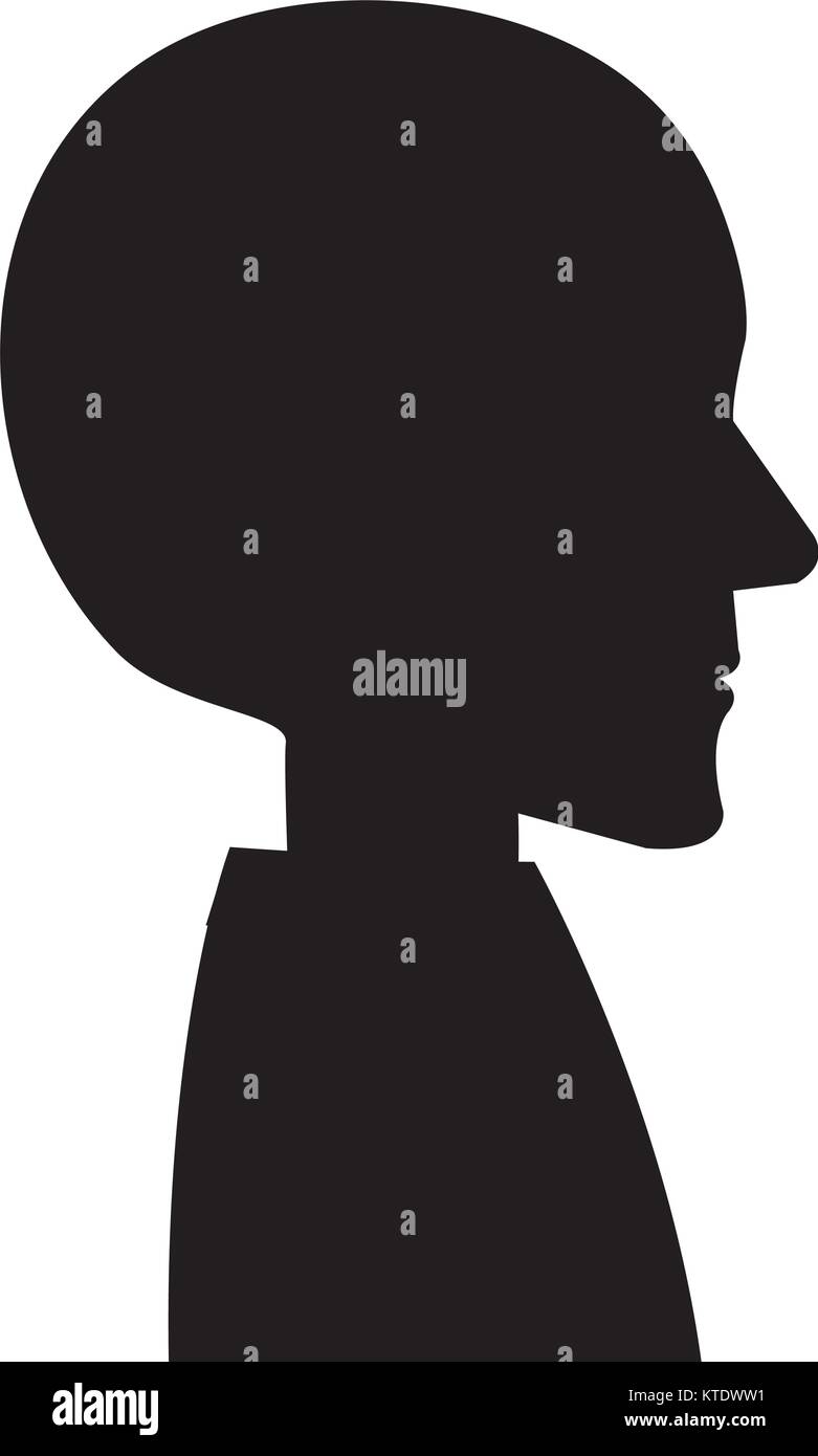 human profile isolated icon vector illustration design Stock Vector ...
