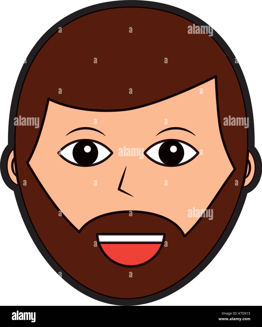 cartoon face man male character person vector illustration Stock Vector ...