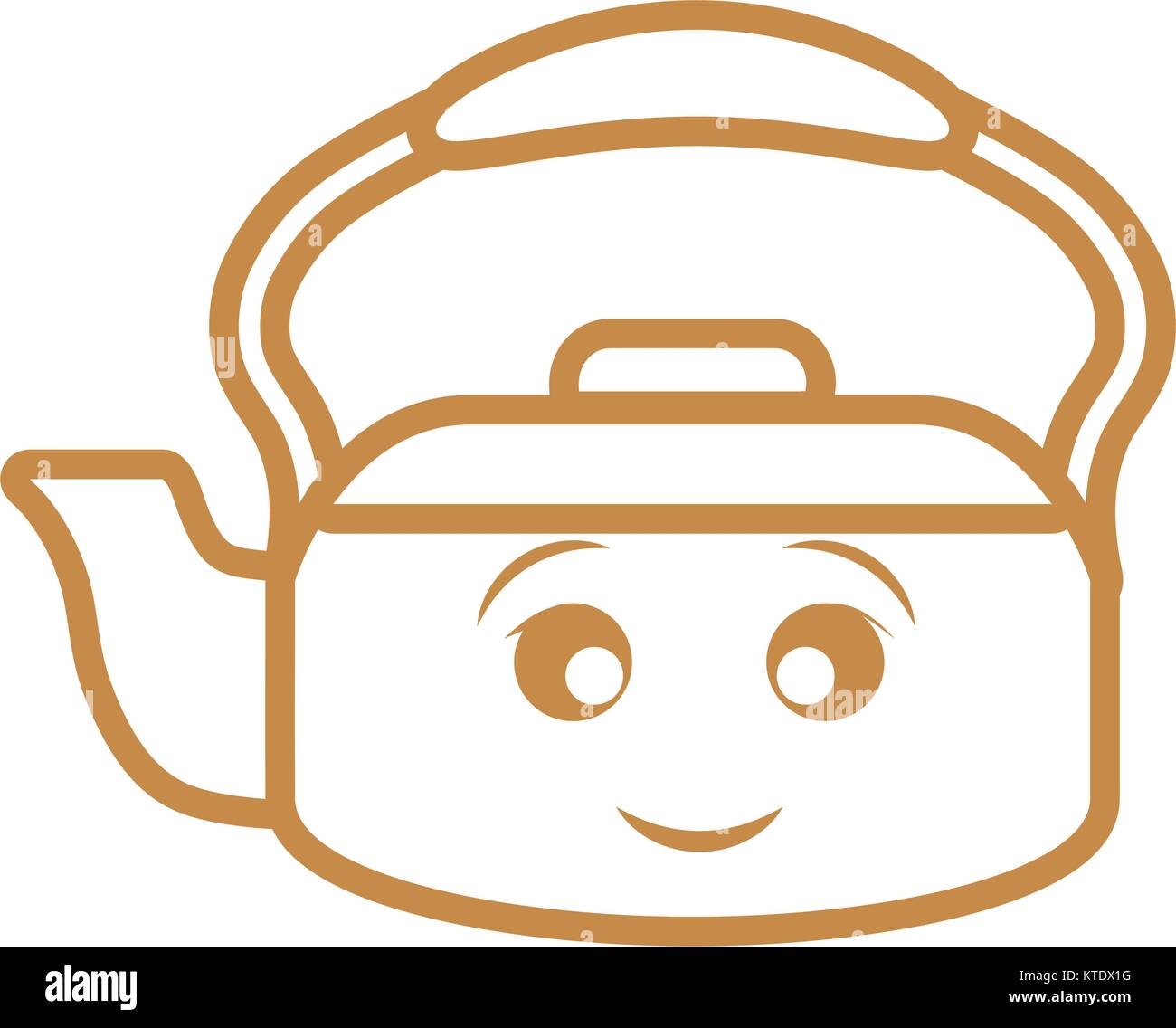 Cute Teapot Kitchenware Kawaii Cute Cartoon Stock Vector (Royalty Free)  702538777