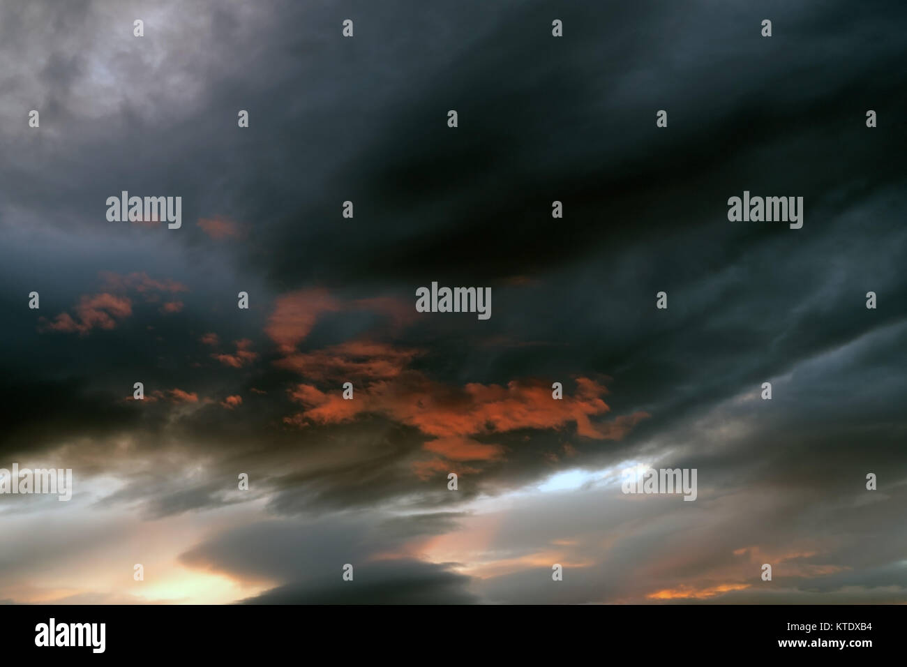 Scenic view of cloudy sky during sunset Stock Photo - Alamy