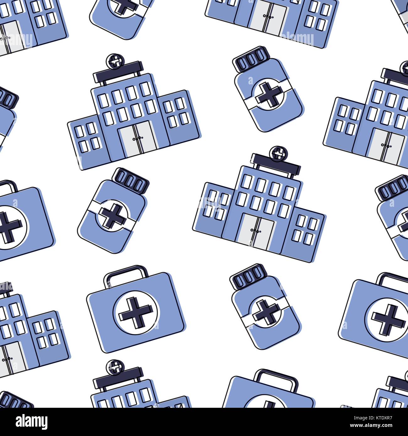 hospital first aid kit medication bottle healthcare pattern image ...