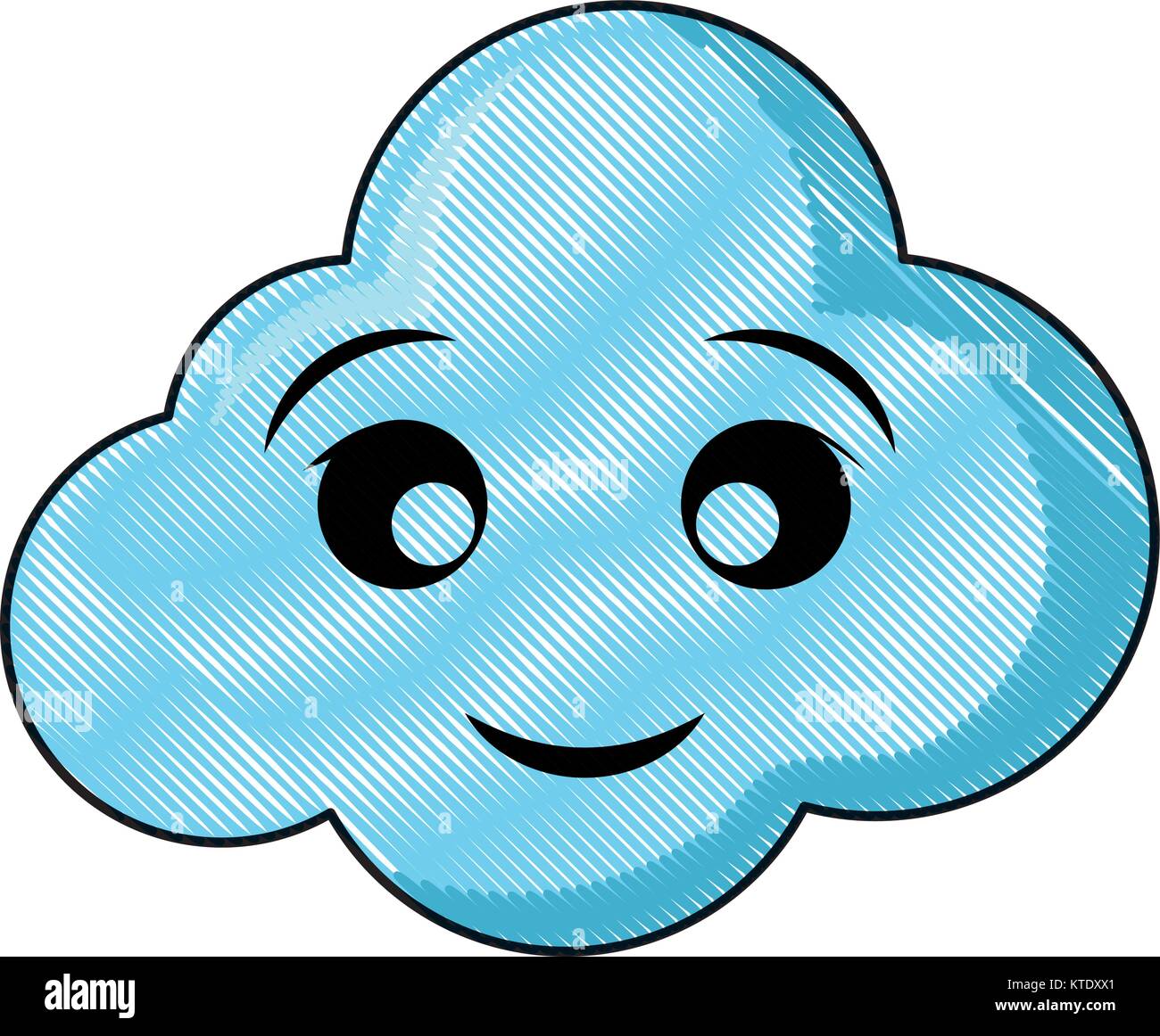 kawaii cloud vector illustration Stock Vector Image & Art - Alamy