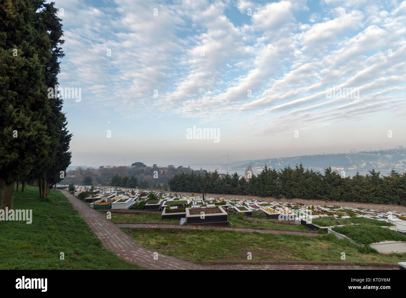 APRIL 3,2010 ISTANBUL.A Muslim Turkish Cemetery (Cengelköy) Stock Photo