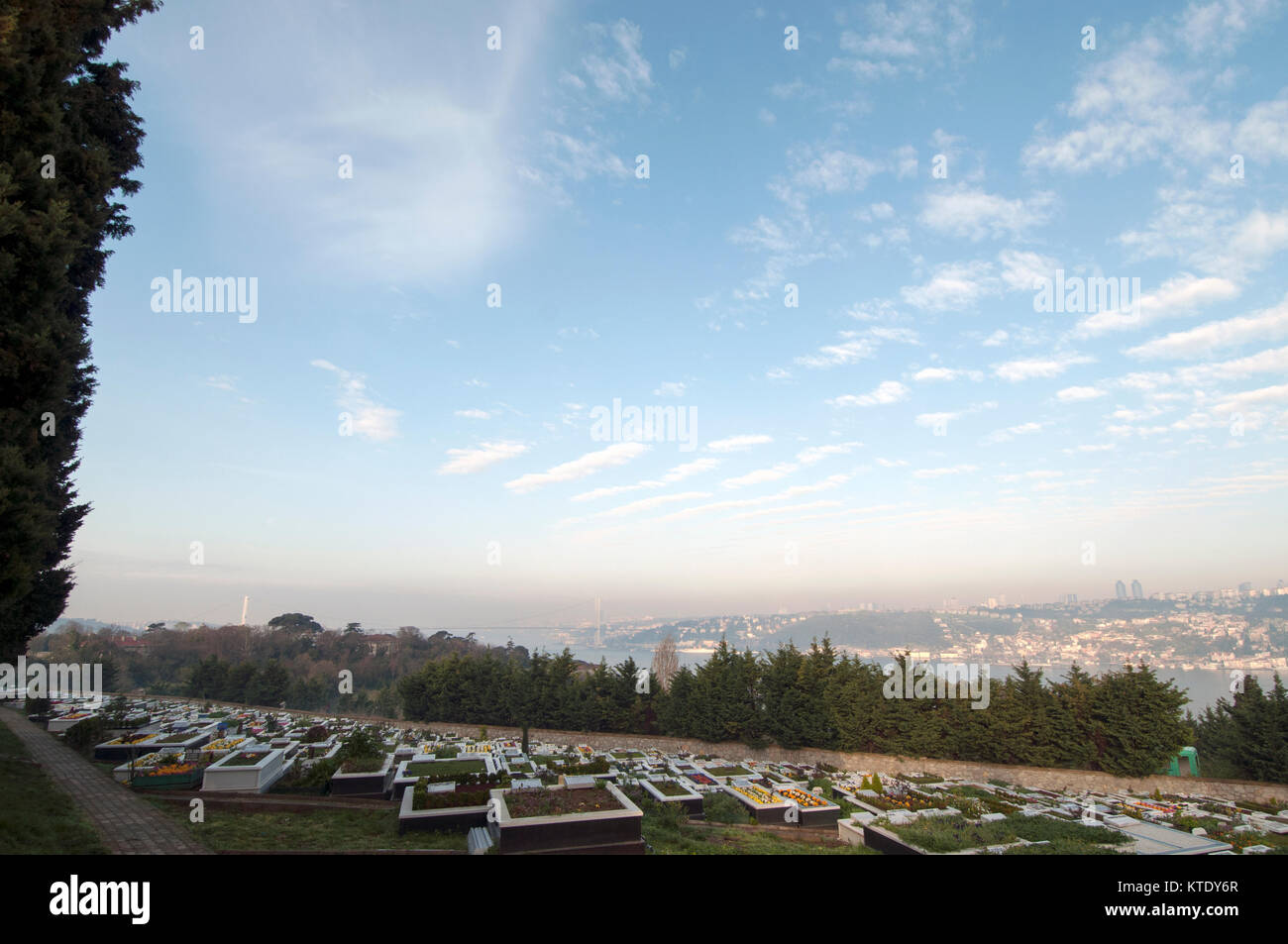 APRIL 3,2010 ISTANBUL.A Muslim Turkish Cemetery (Cengelköy) Stock Photo