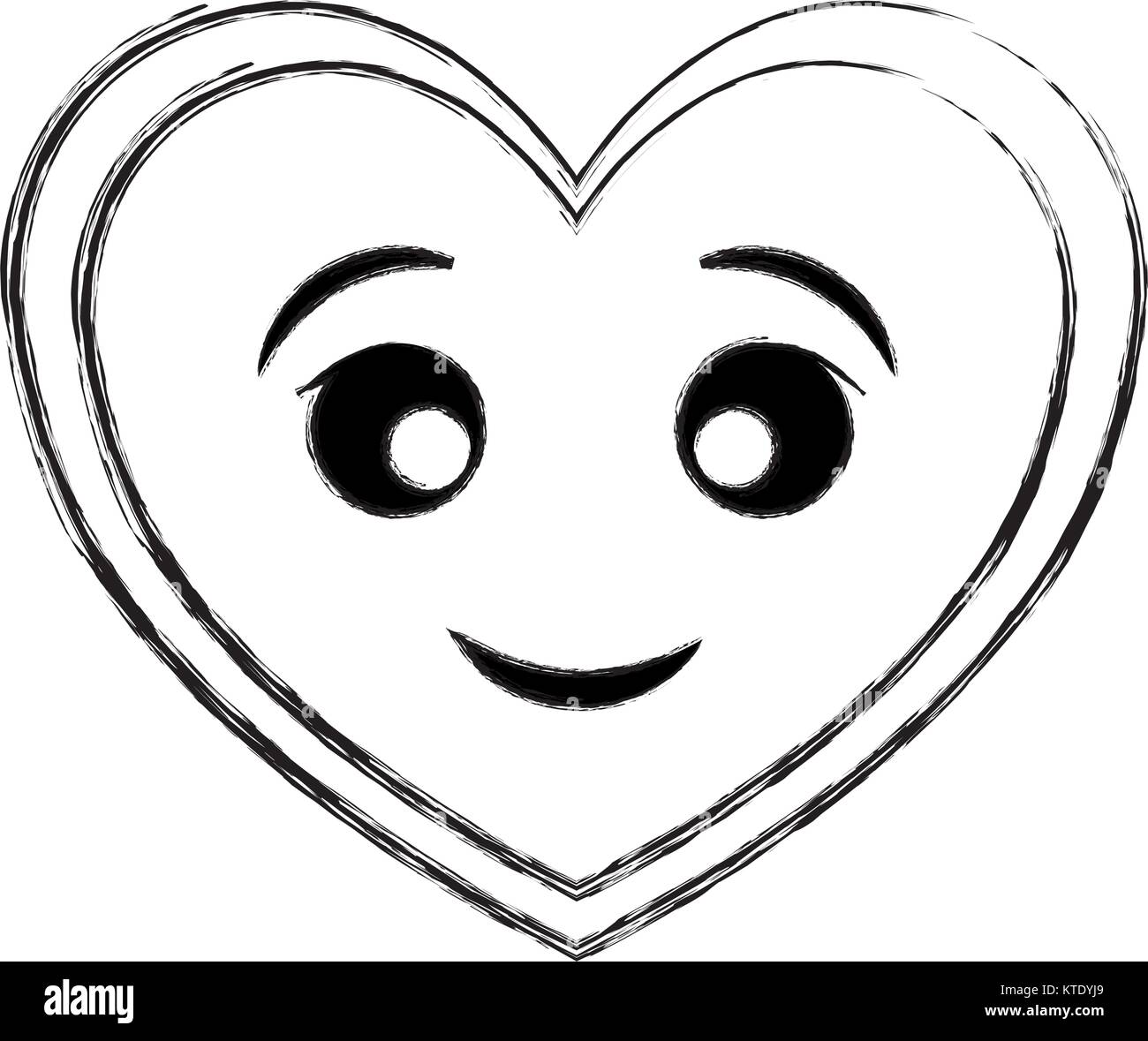 kawaii heart icon Stock Vector Image & Art - Alamy