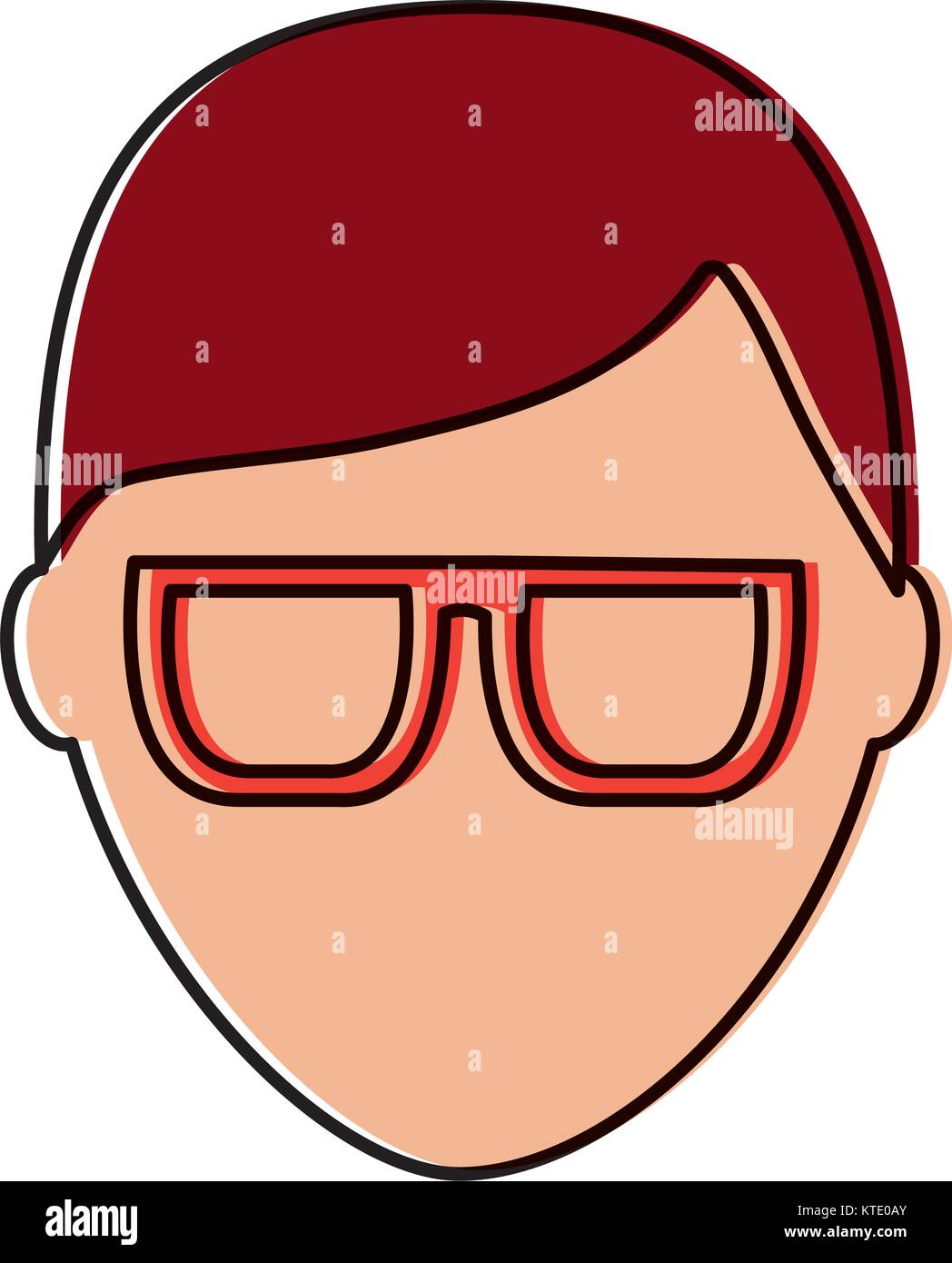 man with glasses avatar icon image vector illustration design Stock ...