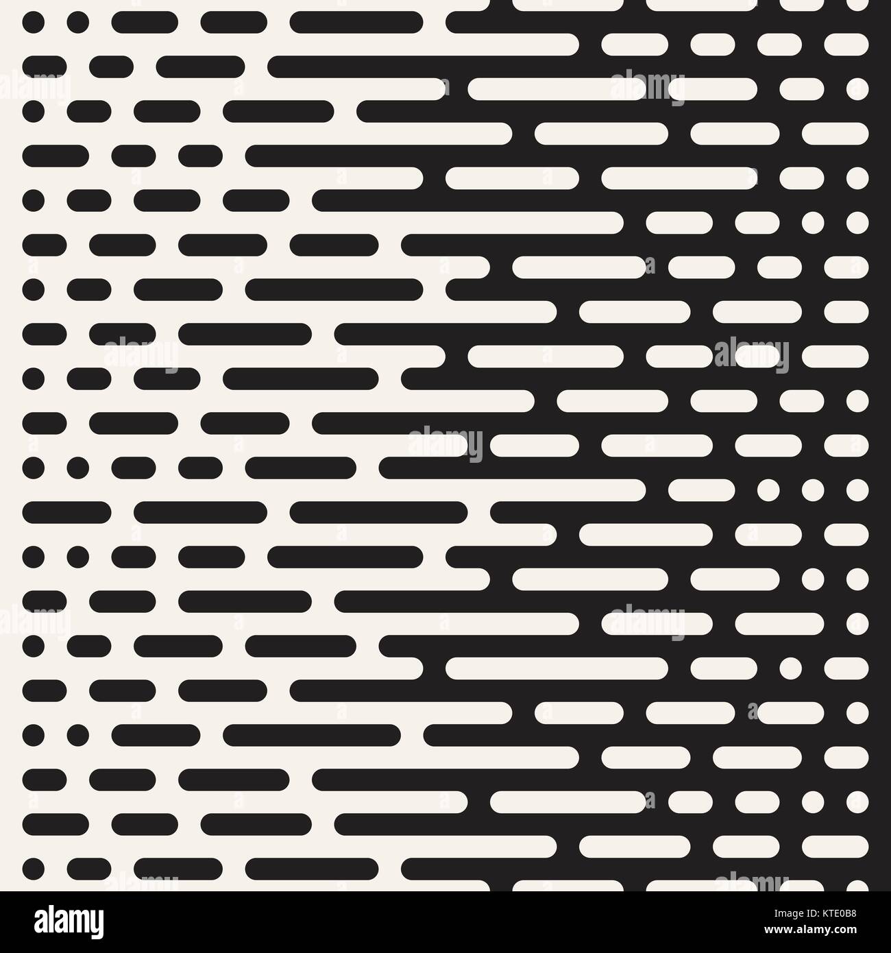 Vector seamless irregular lines. Halftone black and white color ...
