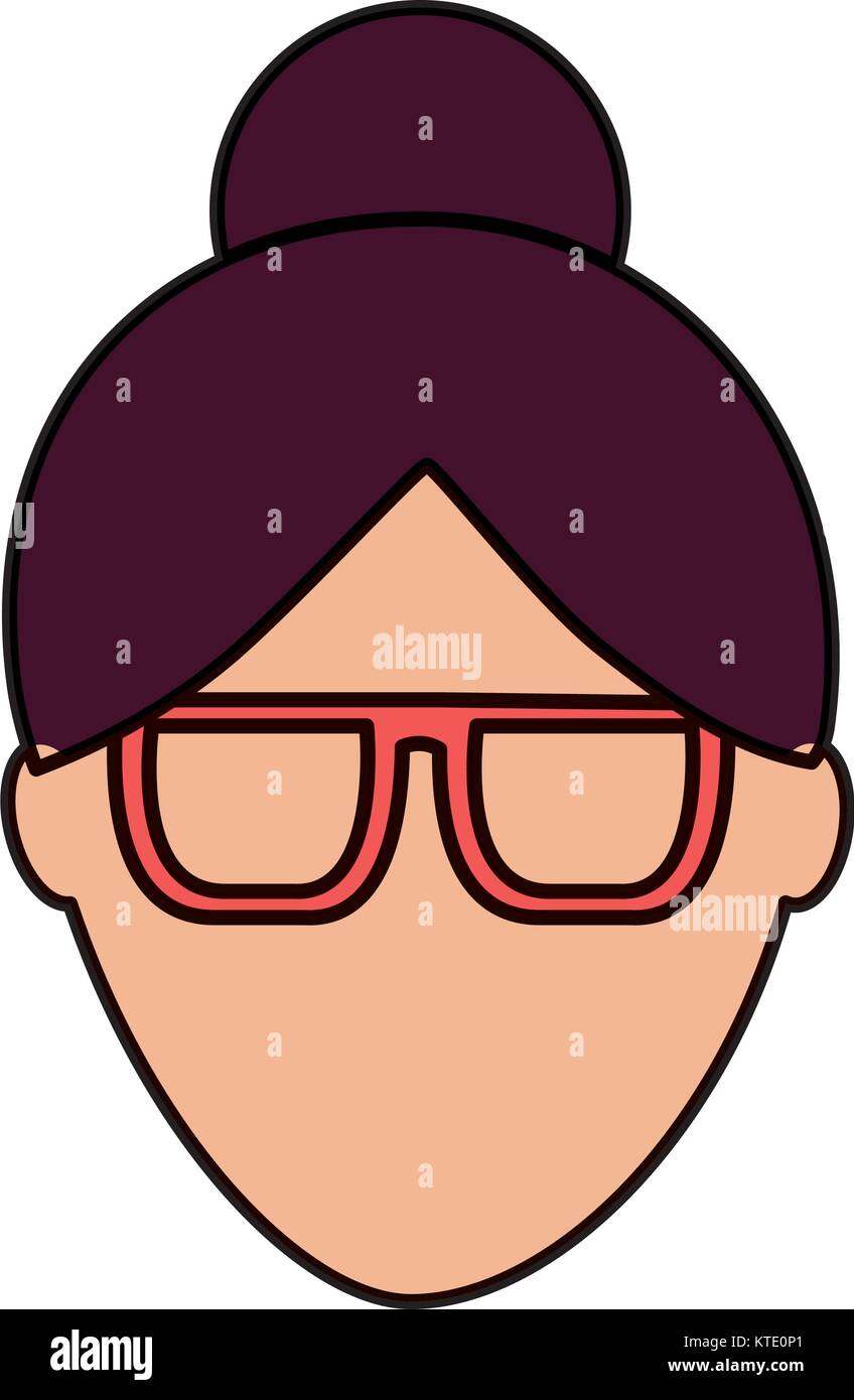 faceless woman profile avatar character vector illustration Stock ...