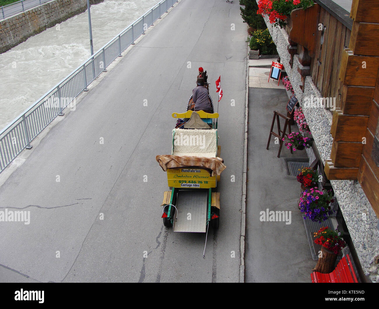 Zermatt, Switzerland - September 21, 2009: Touristic tour by carriage