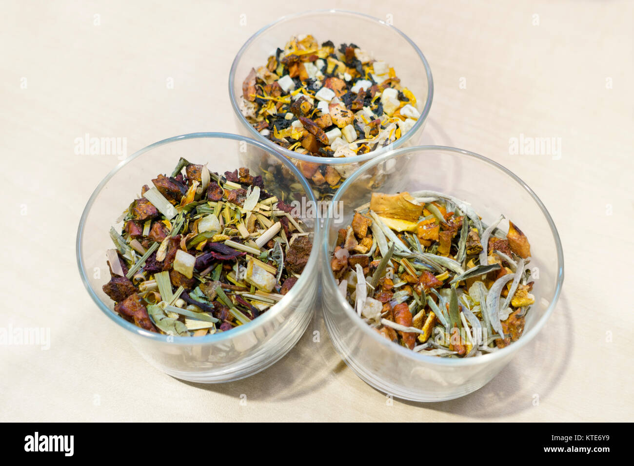Organic Herbal Teas Stock Photo