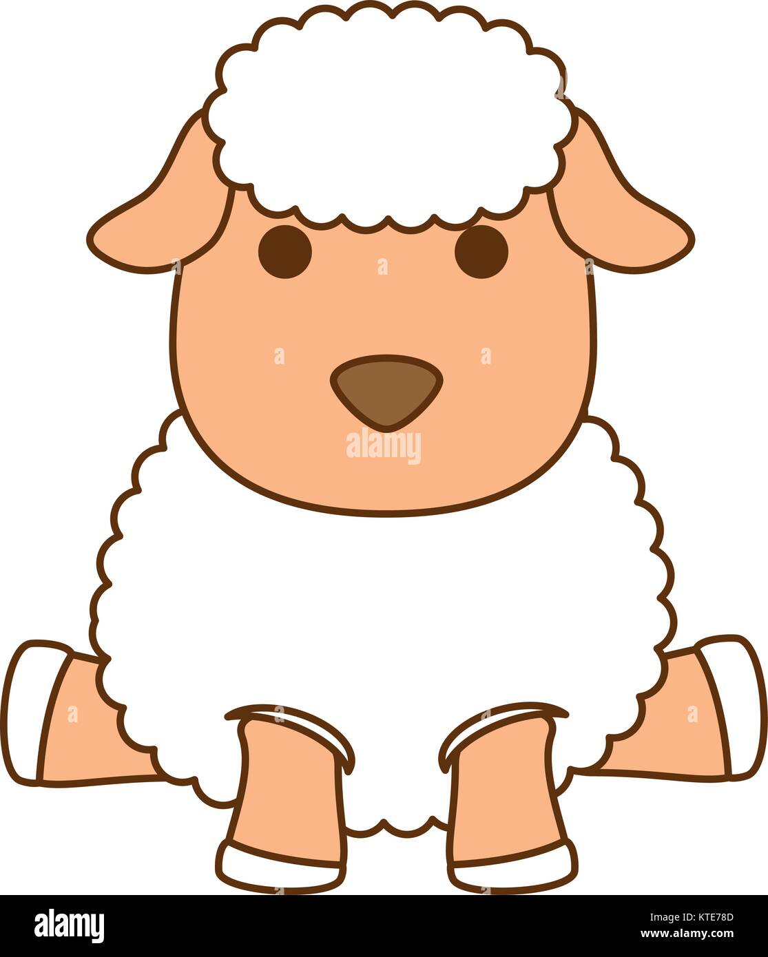 cute sheep character icon vector illustration design Stock Vector Image ...