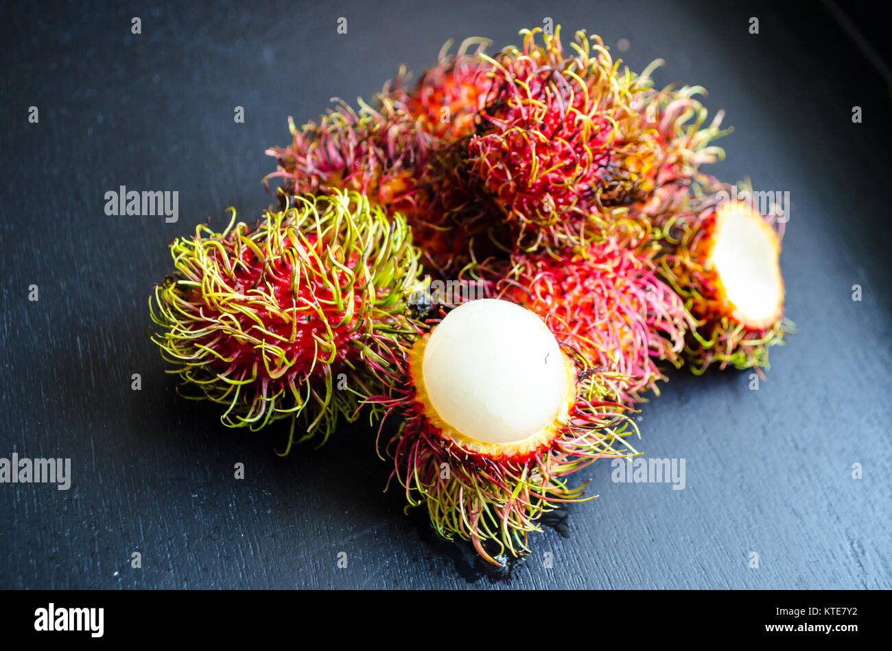Group of fresh sweet rambutans hi-res stock photography and images - Alamy