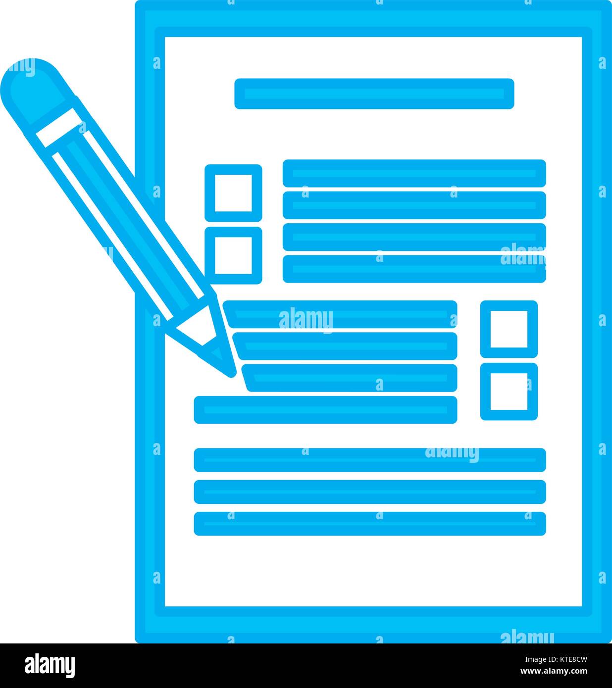 Checklist and pencil Stock Vector Image & Art Alamy