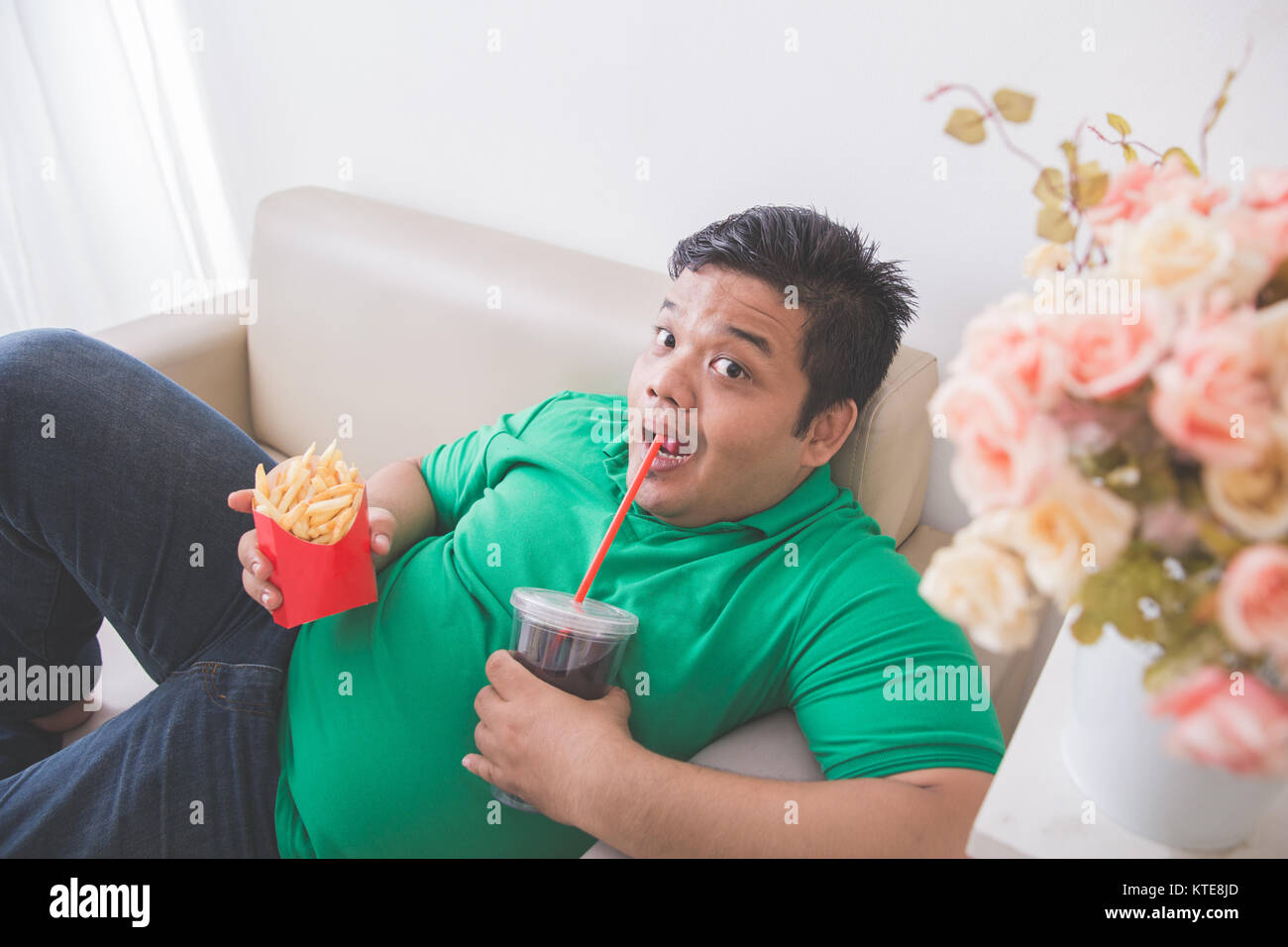 Couch Potato Fat Stock Photos Couch Potato Fat Stock Images Alamy