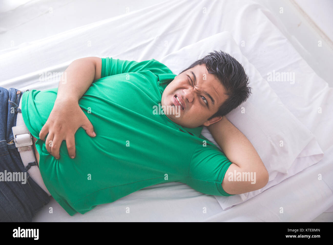 Obese man bed hires stock photography and images Alamy