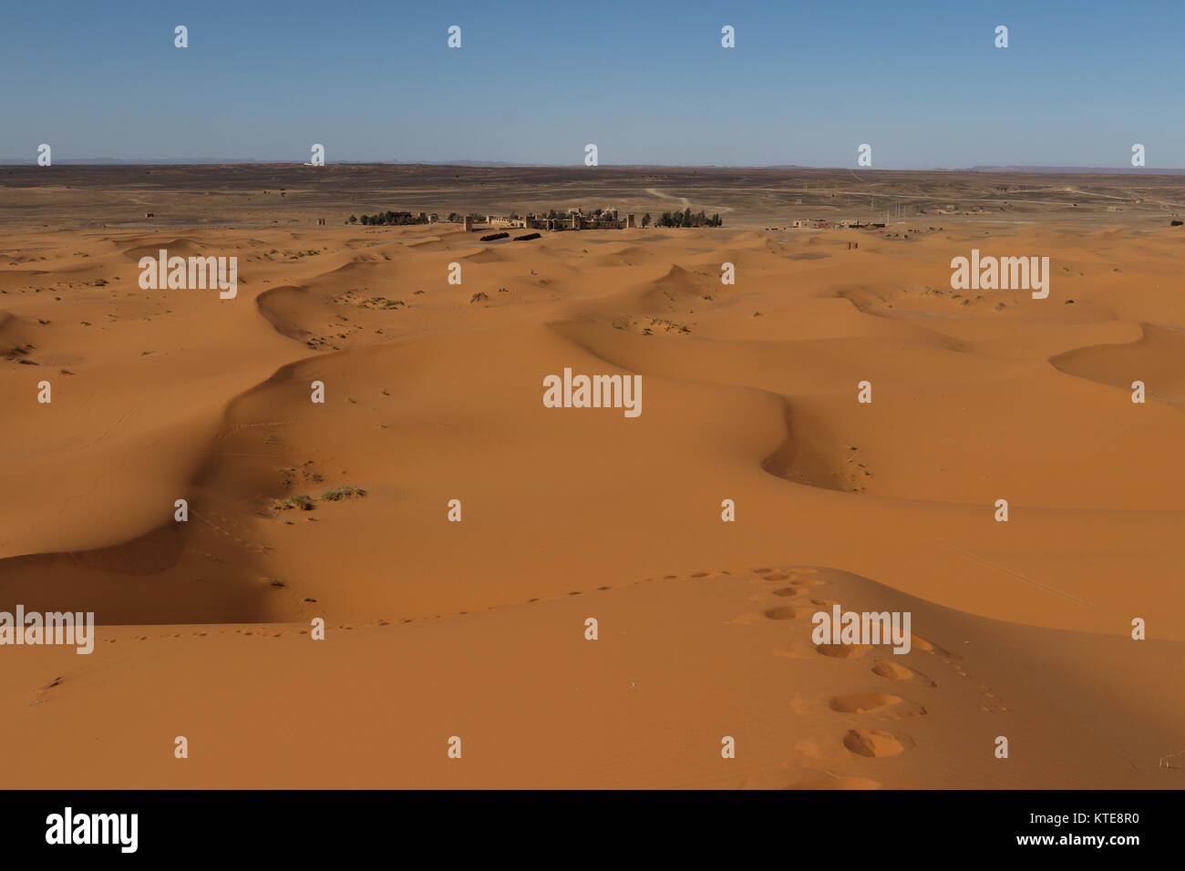 Desert near Merzouga, Morocco Stock Photo