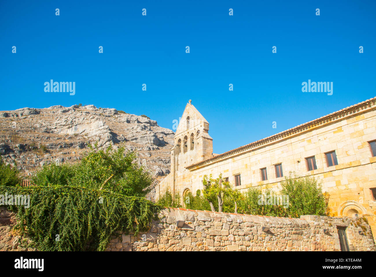 Santa Maria la Real monastery. Aguilar de Campoo, Palencia province, Castilla Leon, Spain. Stock Photo