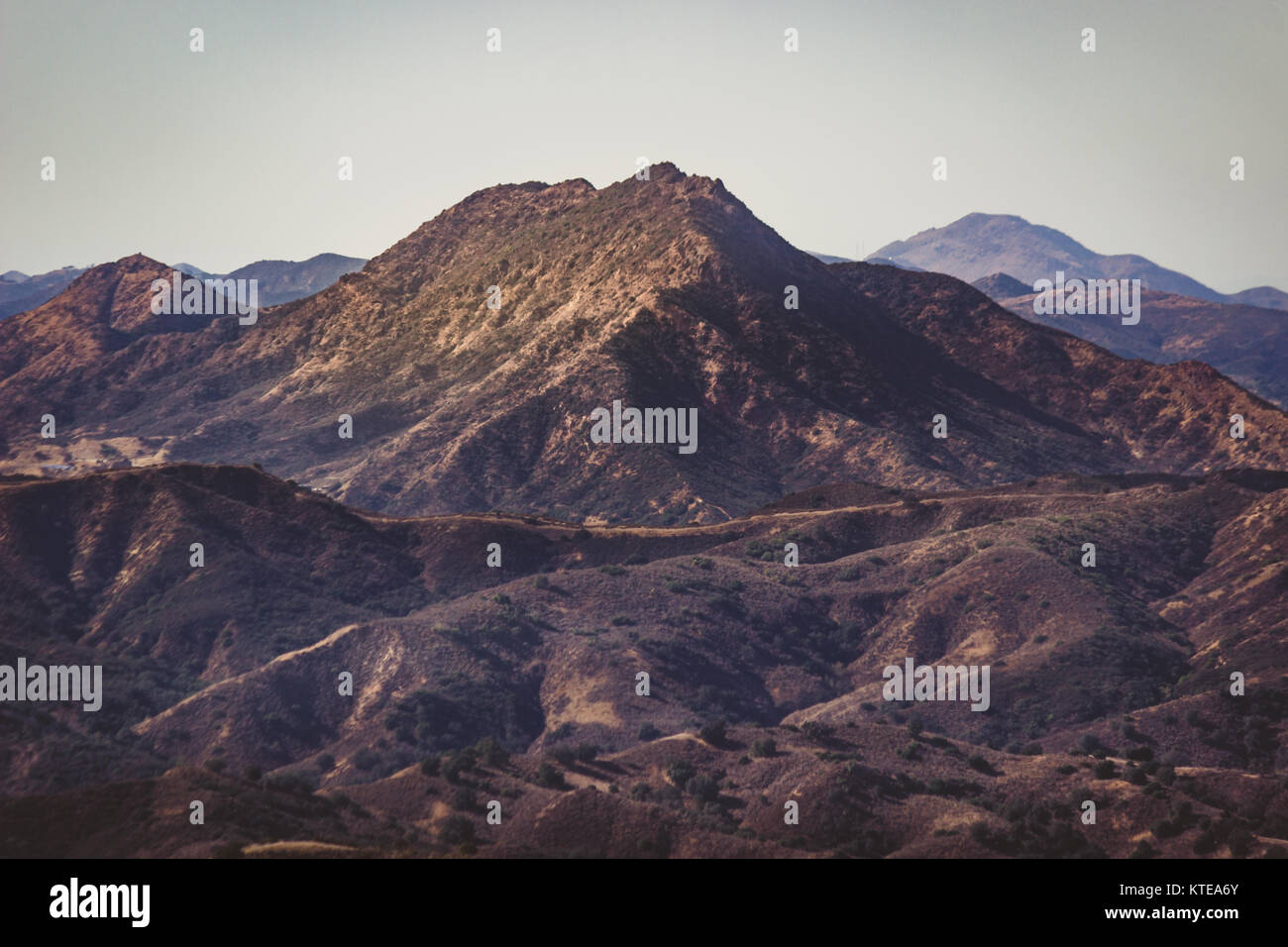 Scenic overlook of Calabasas with the Santa Monica Mountains in the