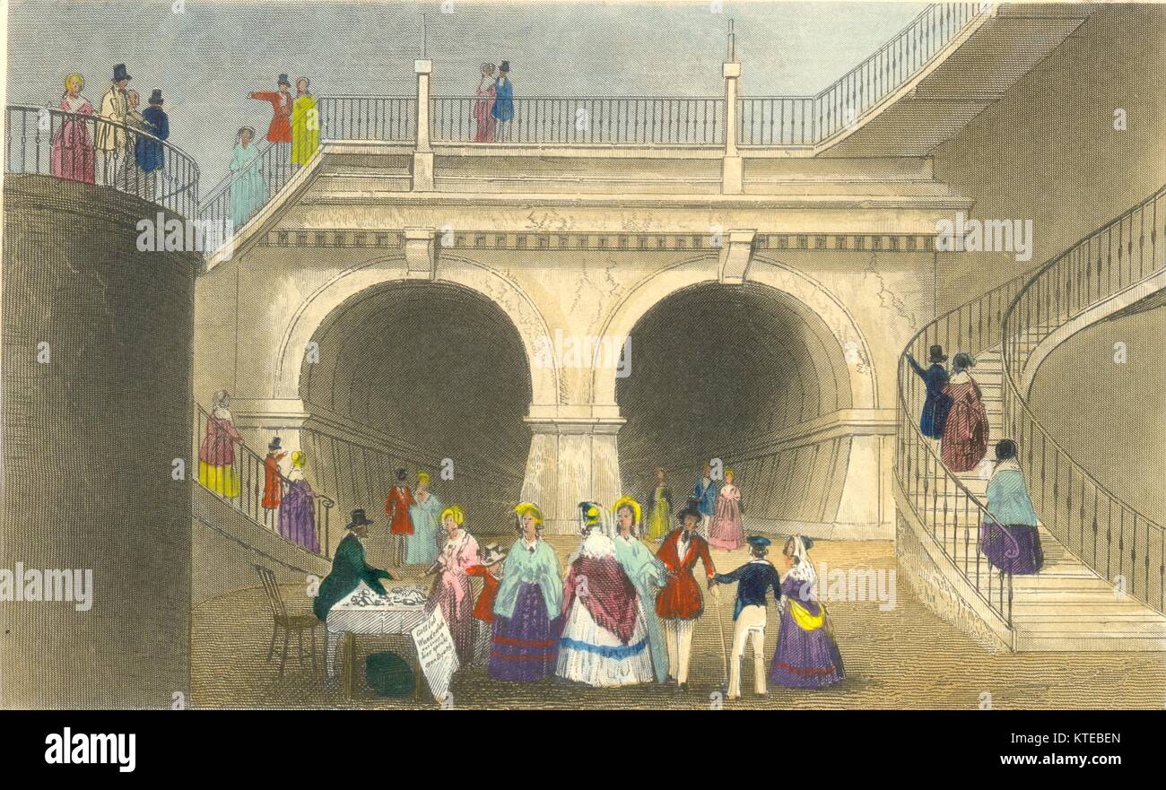 Souvenir print of The Thames Tunnel Stock Photo
