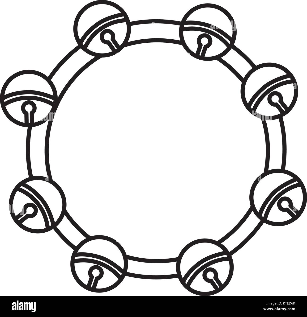 Isolated tambourine design Stock Vector Image & Art - Alamy