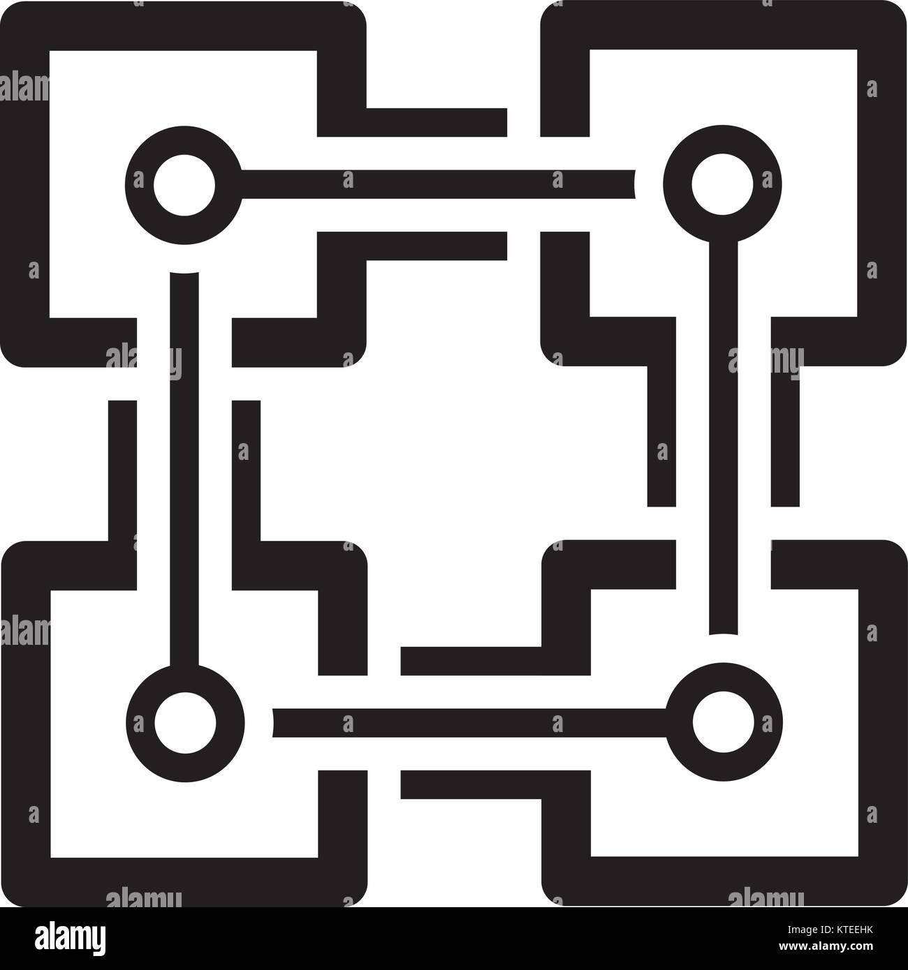 Blockchain technology icon Stock Vector Images - Alamy