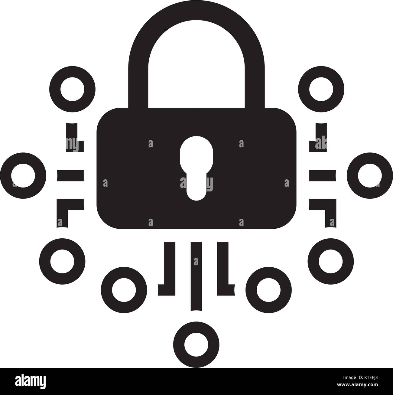 Cryptography Icon. Technology. Stock Vector