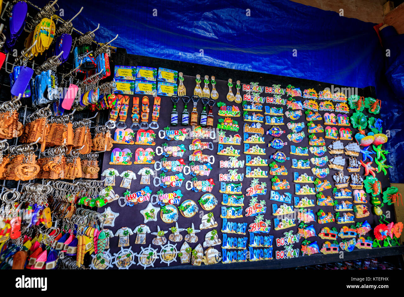 Boracay souvenir at D mall shop on Nov 19, 2017 in Boracay Island
