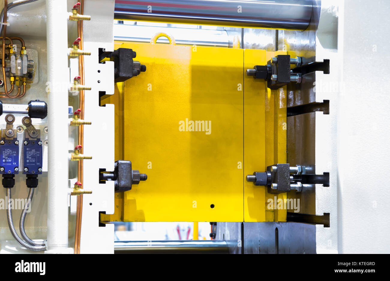 Detail of aluminum high pressure die casting machine Stock Photo Alamy