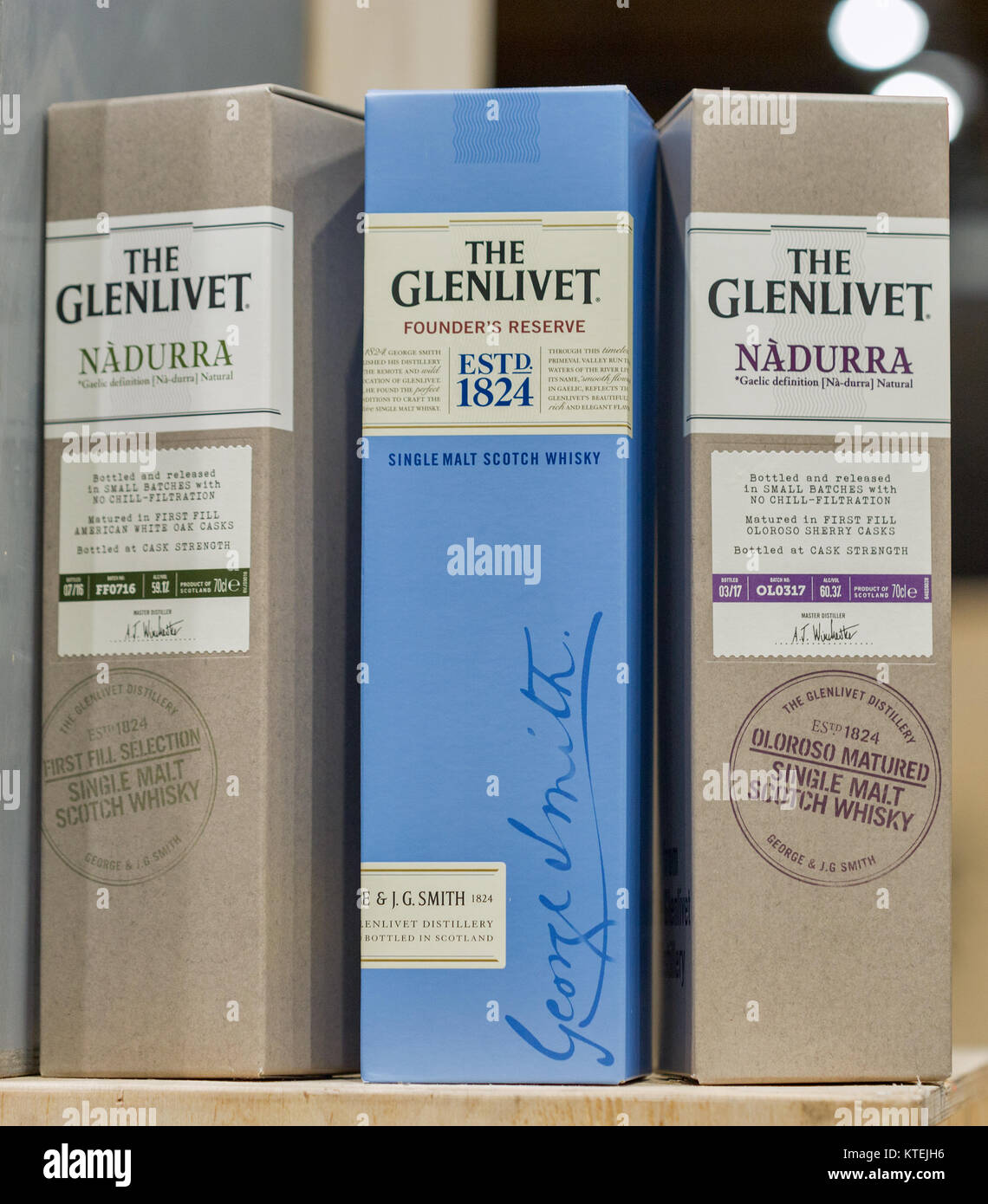 KIEV, UKRAINE - NOVEMBER 25, 2017: The Glenlivet Single Malt Scotch ...