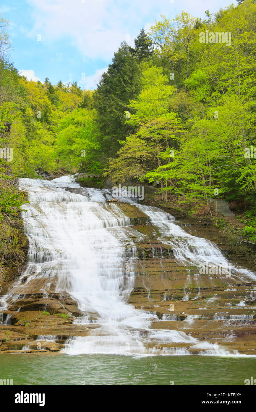 Buttermilk Falls State Park, Ithaca, Finger Lakes, New York, USA Stock