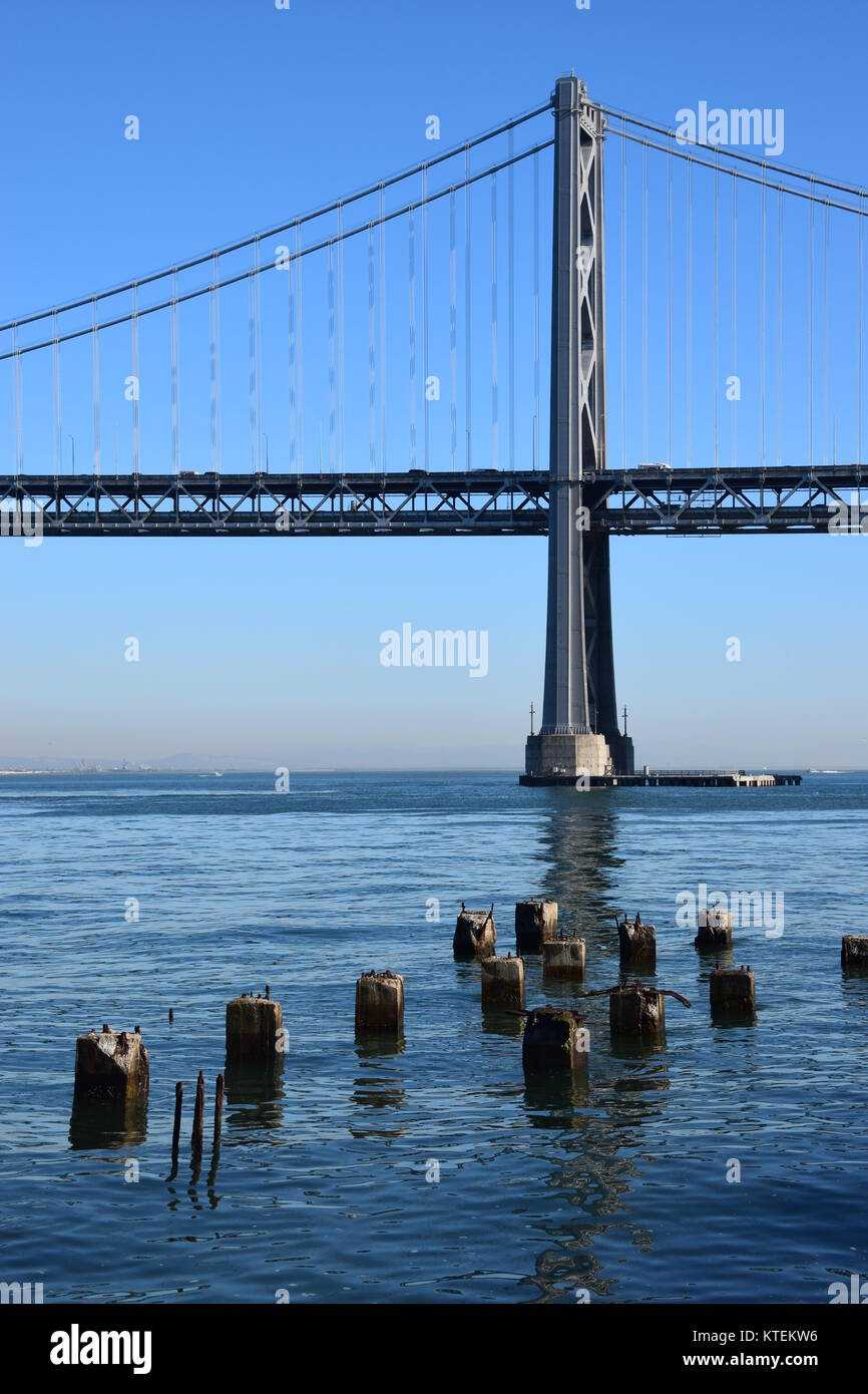 Oakland Bay Bridge, San Francisco. Stock Photo