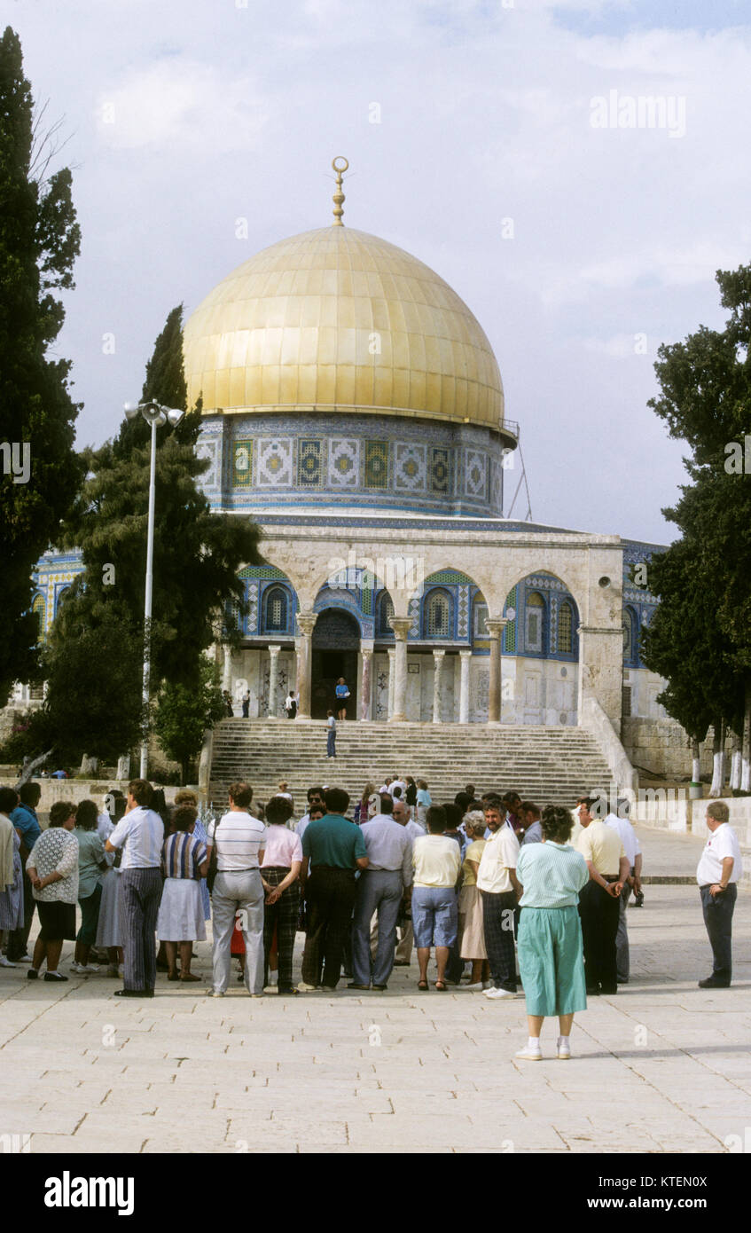 JERUSALEM DOME OF THE ROCK 1987 Stock Photo