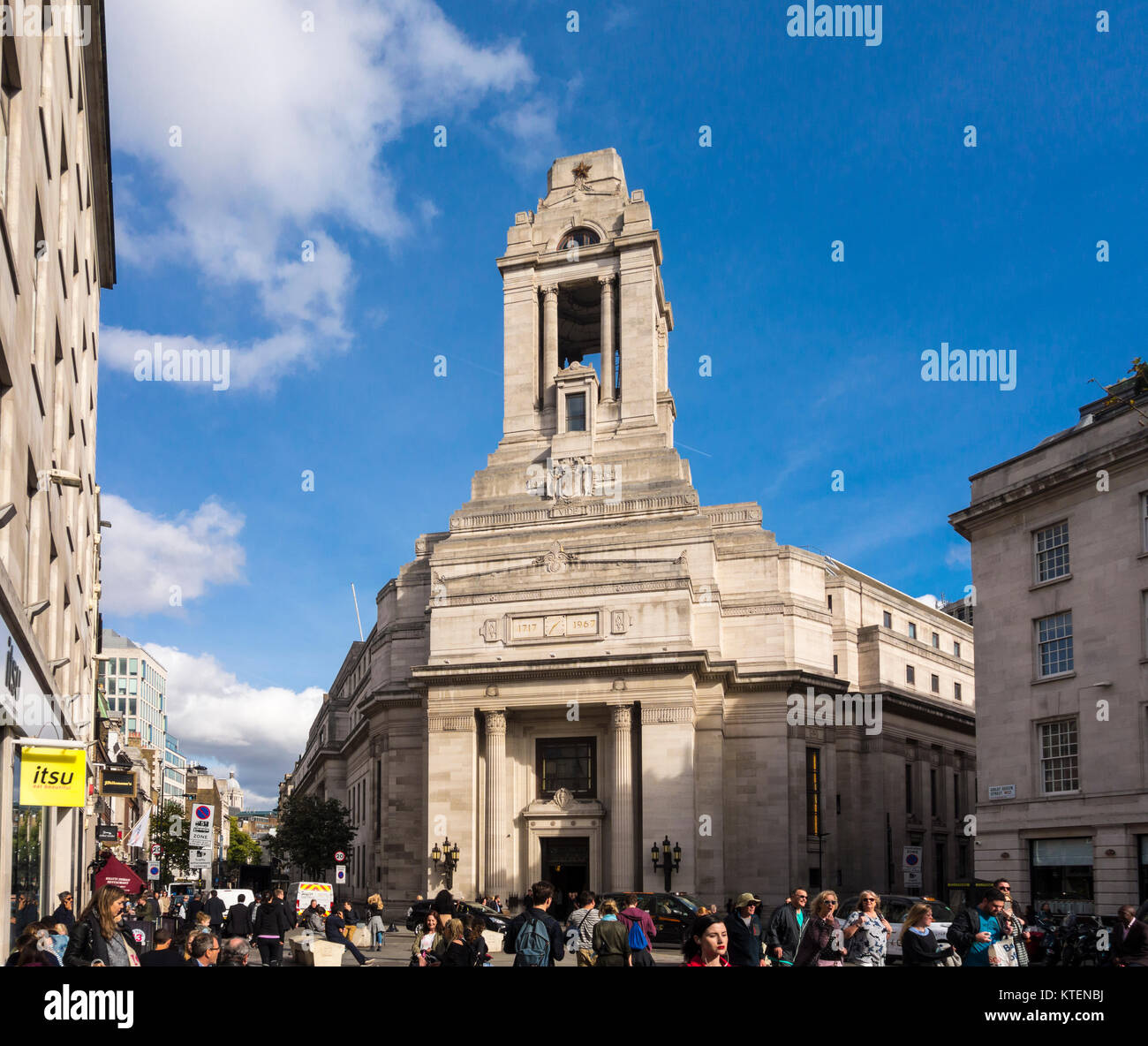 Freemasons' Hall, United Grand Lodge of England, The Library and Museum of Freemasonry, Great Queen Street, London, UK Stock Photo