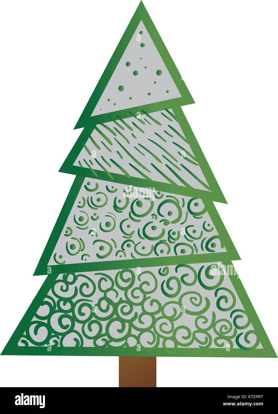 pine tree plant with snow vector illustration design Stock Vector Image ...