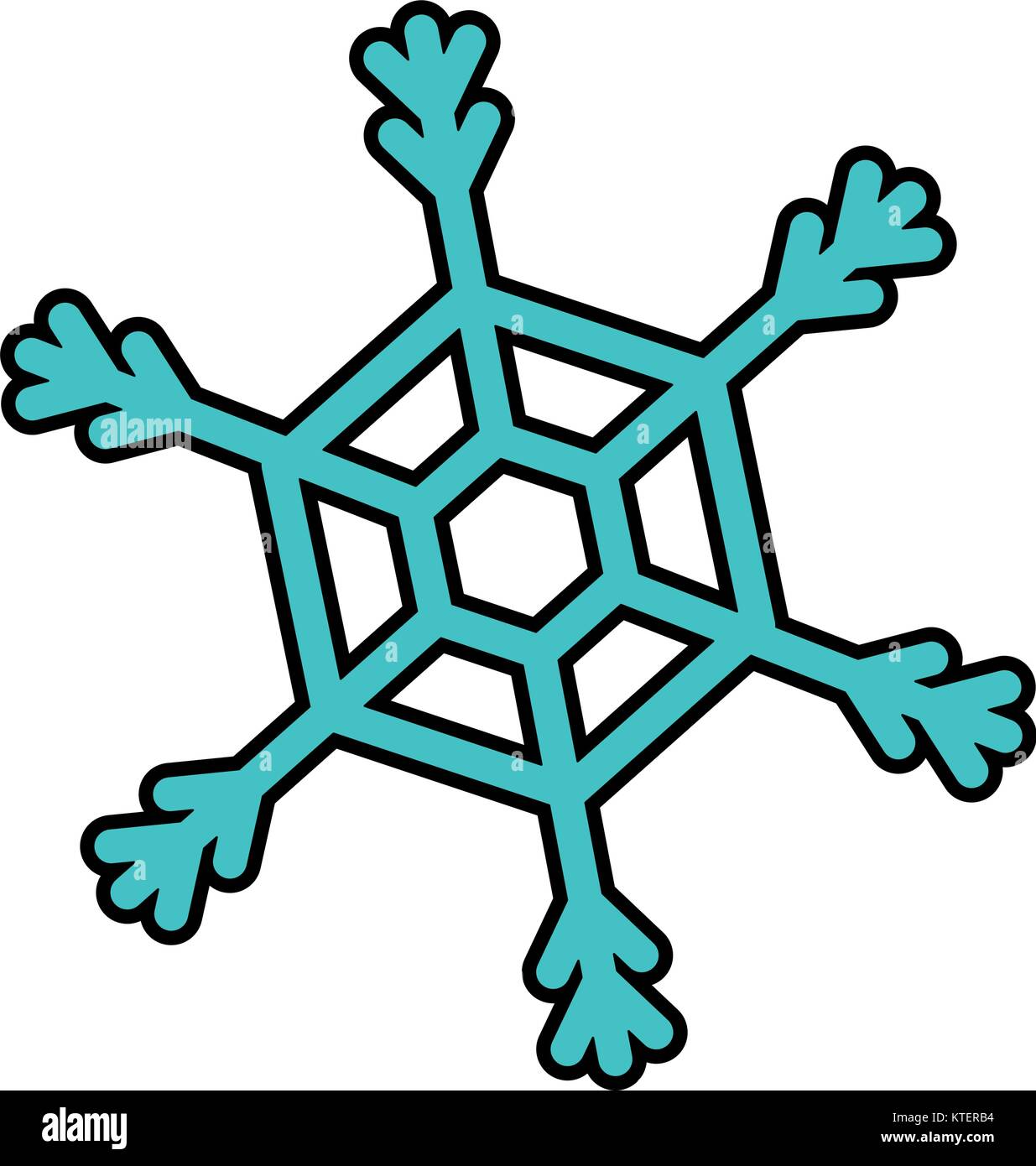 snow flake isolated icon vector illustration design Stock Vector Image ...