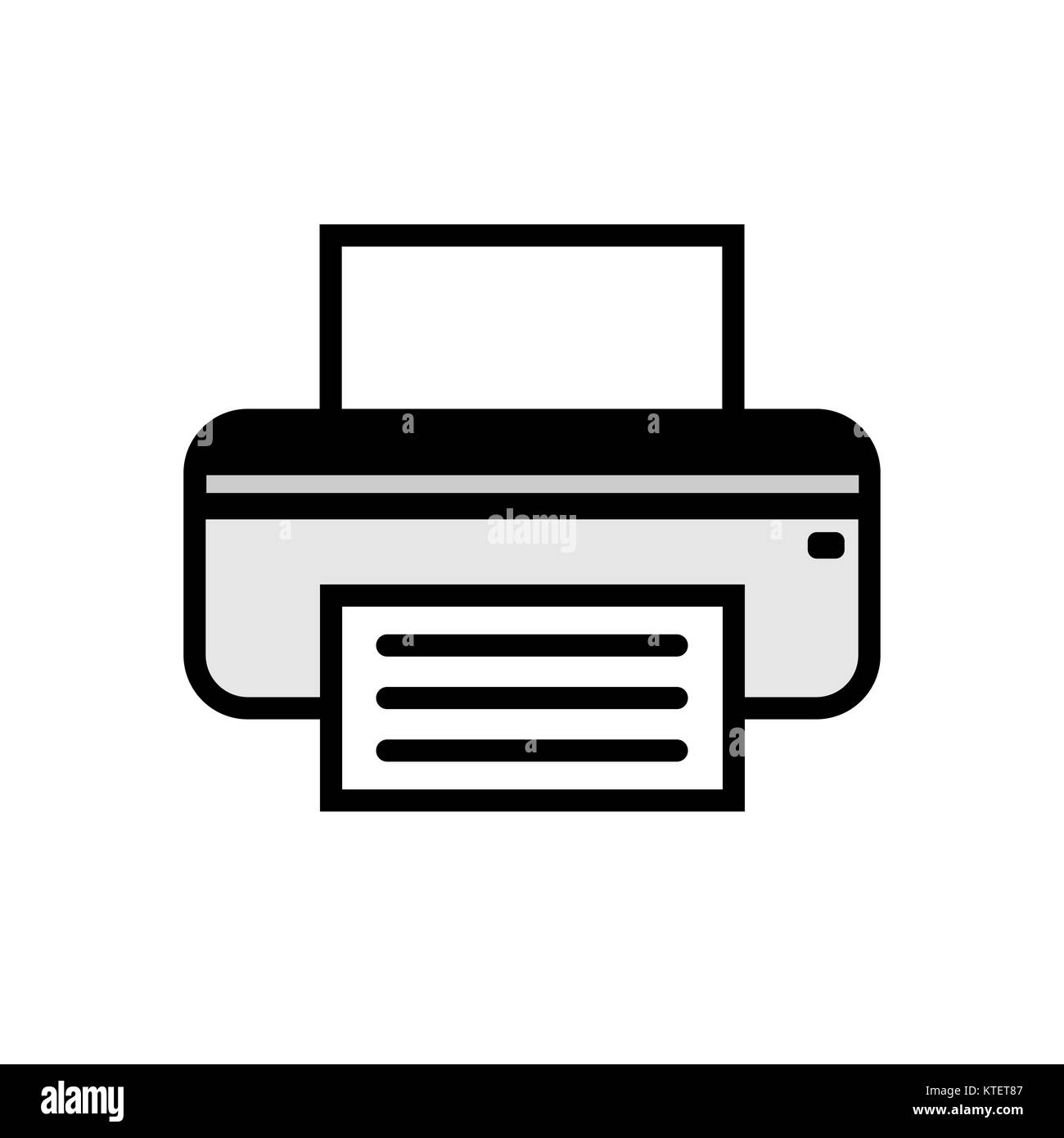 Printer fax icon Stock Vector