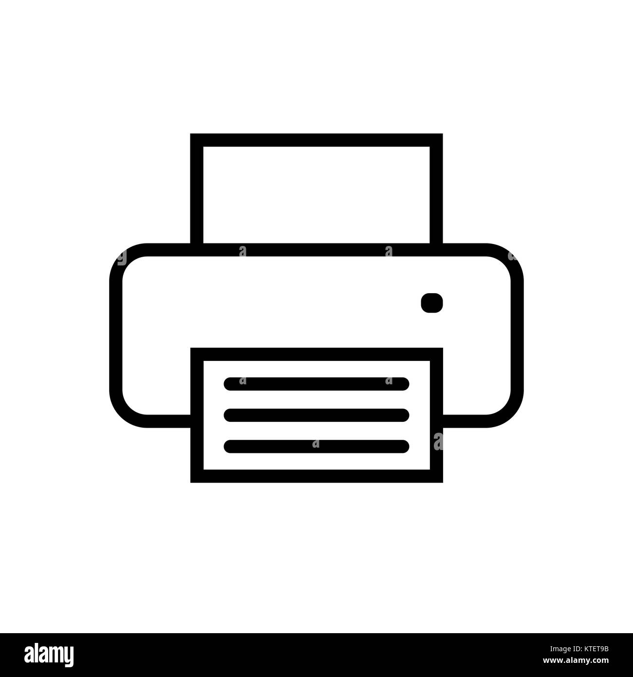 Printer icon in flat style. Stock Vector