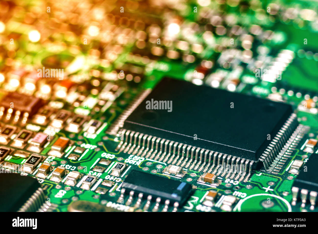 Circuit board. Electronic computer hardware technology. Motherboard ...