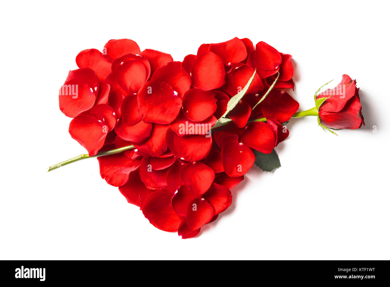 Heart shaped bouquet of red roses isolated on white background Stock ...