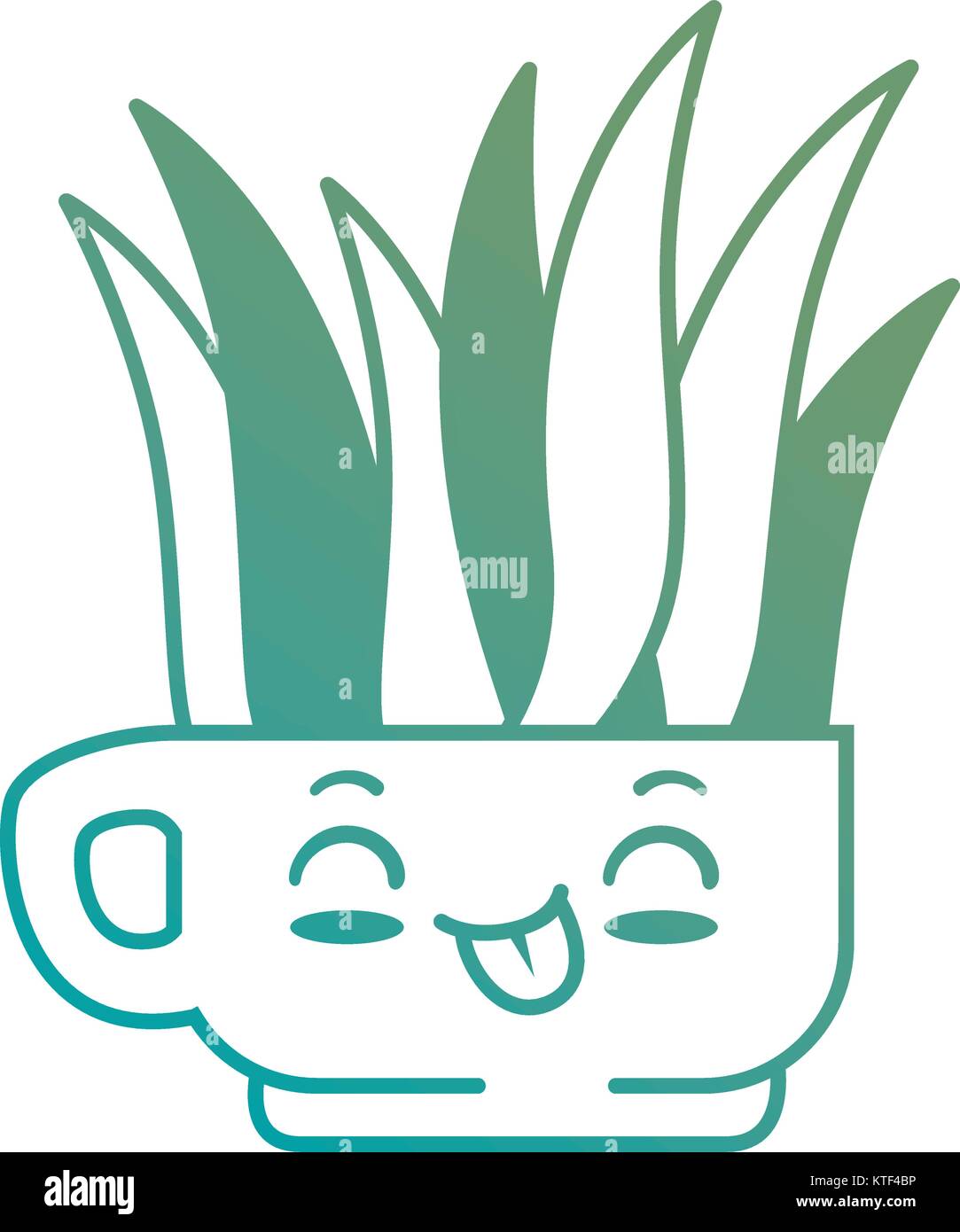 house plant in pot kawaii character vector illustration design Stock ...