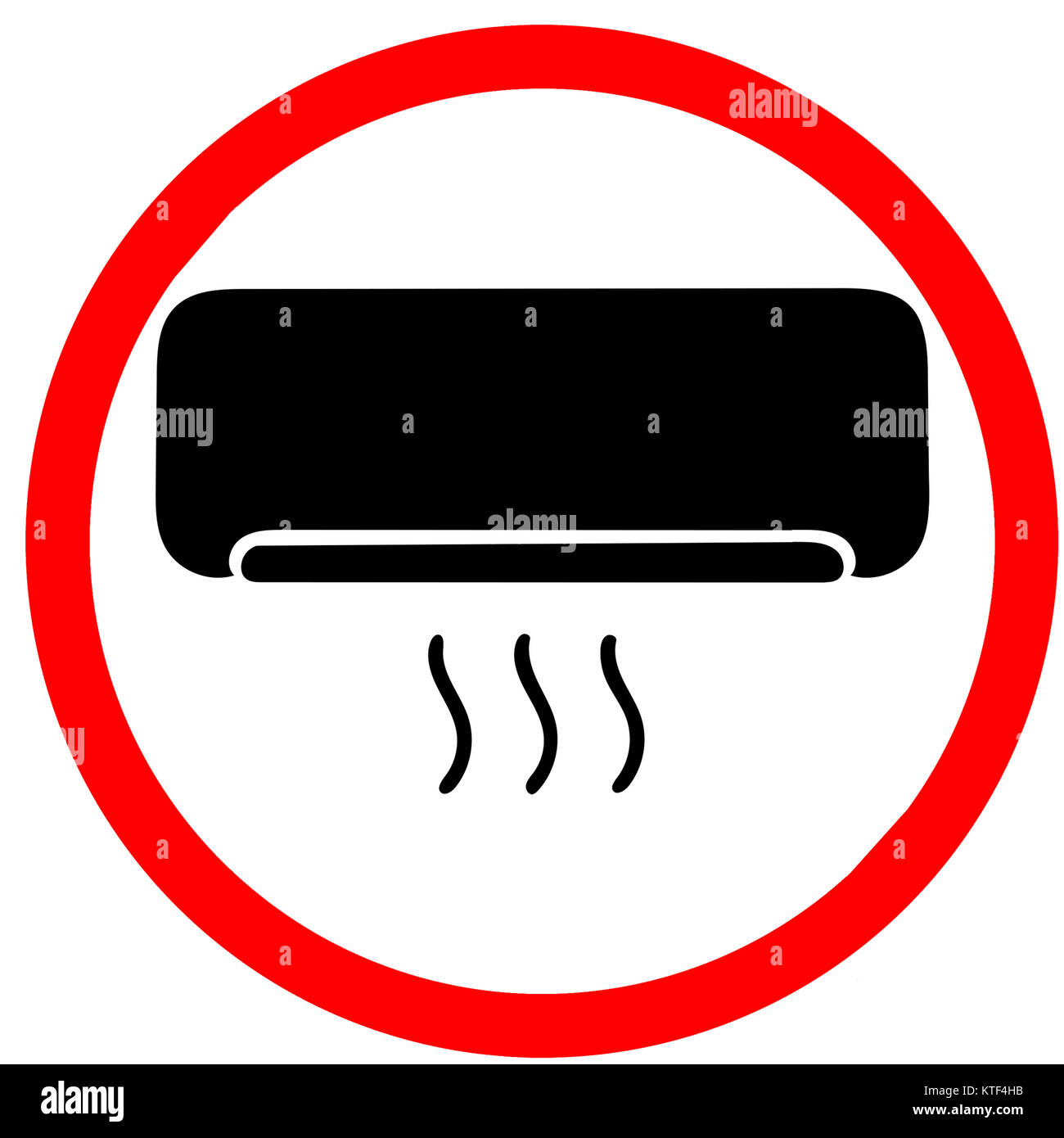 Air conditioner may use sign red circle road icon silhouette symbol