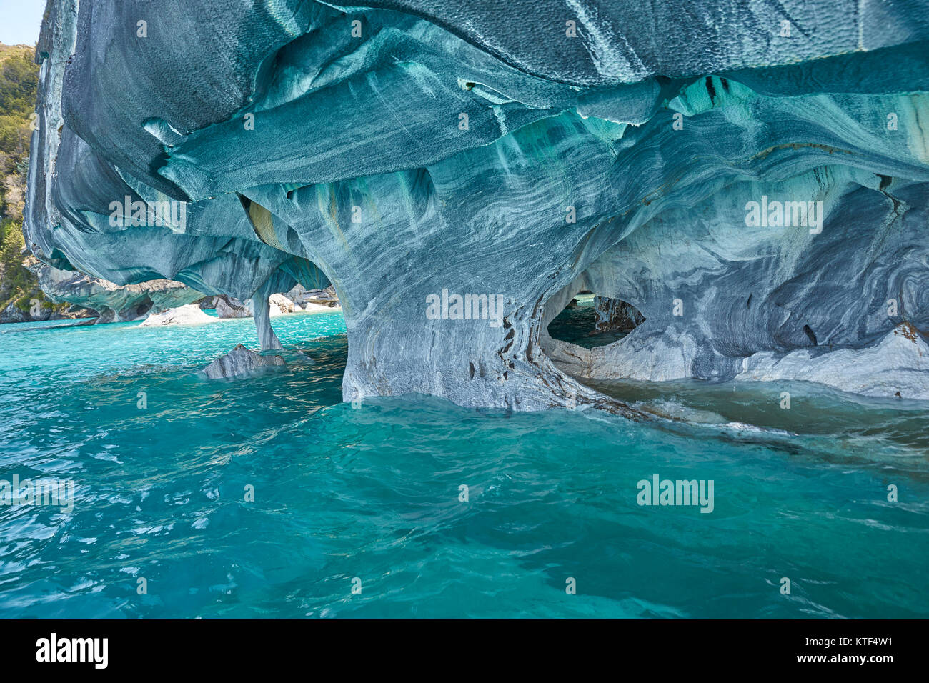 Marble Caves Formed By Water Erosion On The Shore Of Lago General Carrera Along The Carretera Austral In Northern Patagonia Chile Stock Photo Alamy
