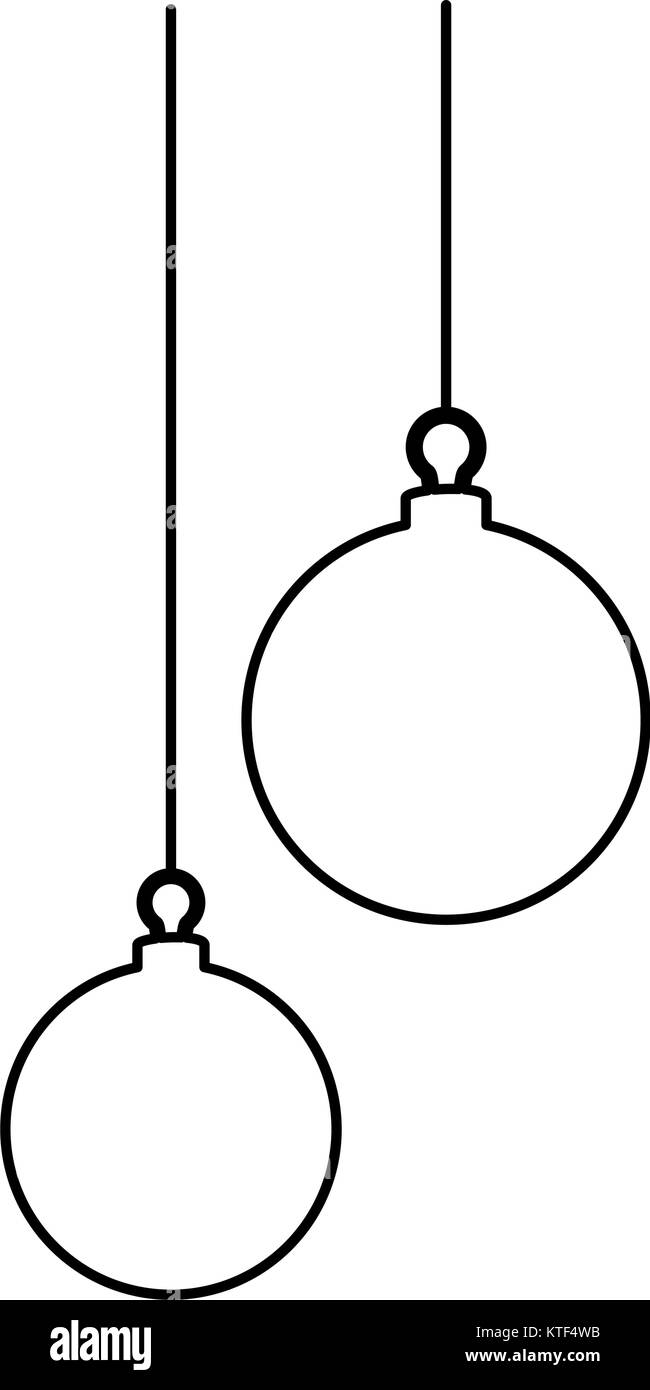 christmas ball hanging icon vector illustration design Stock Vector ...
