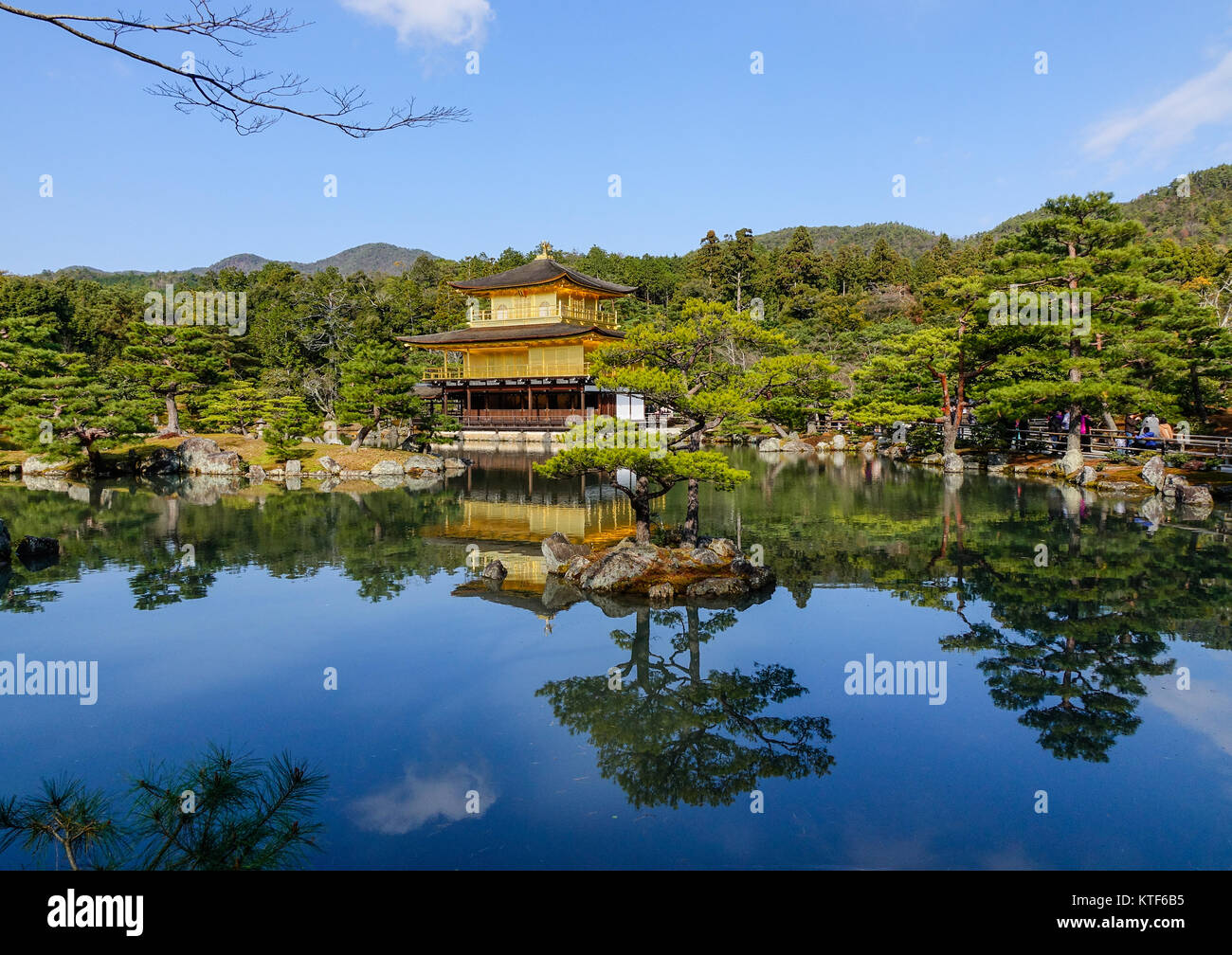 Landscape of Kinkakuji Temple in Kyoto, Japan. Kinkakuji is one of