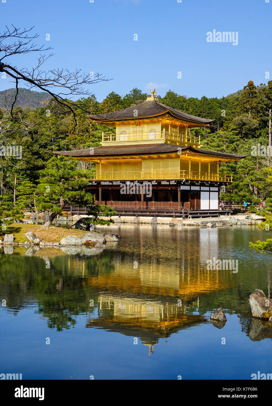 View of Kinkakuji Temple in Kyoto, Japan. Kinkakuji is one of the