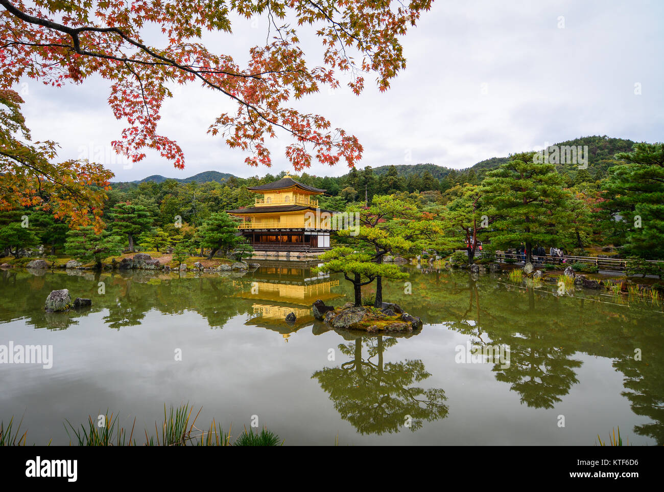 Kinkakuji Temple in Kyoto Japan. The Golden Pavilion (Kinkaku) is one